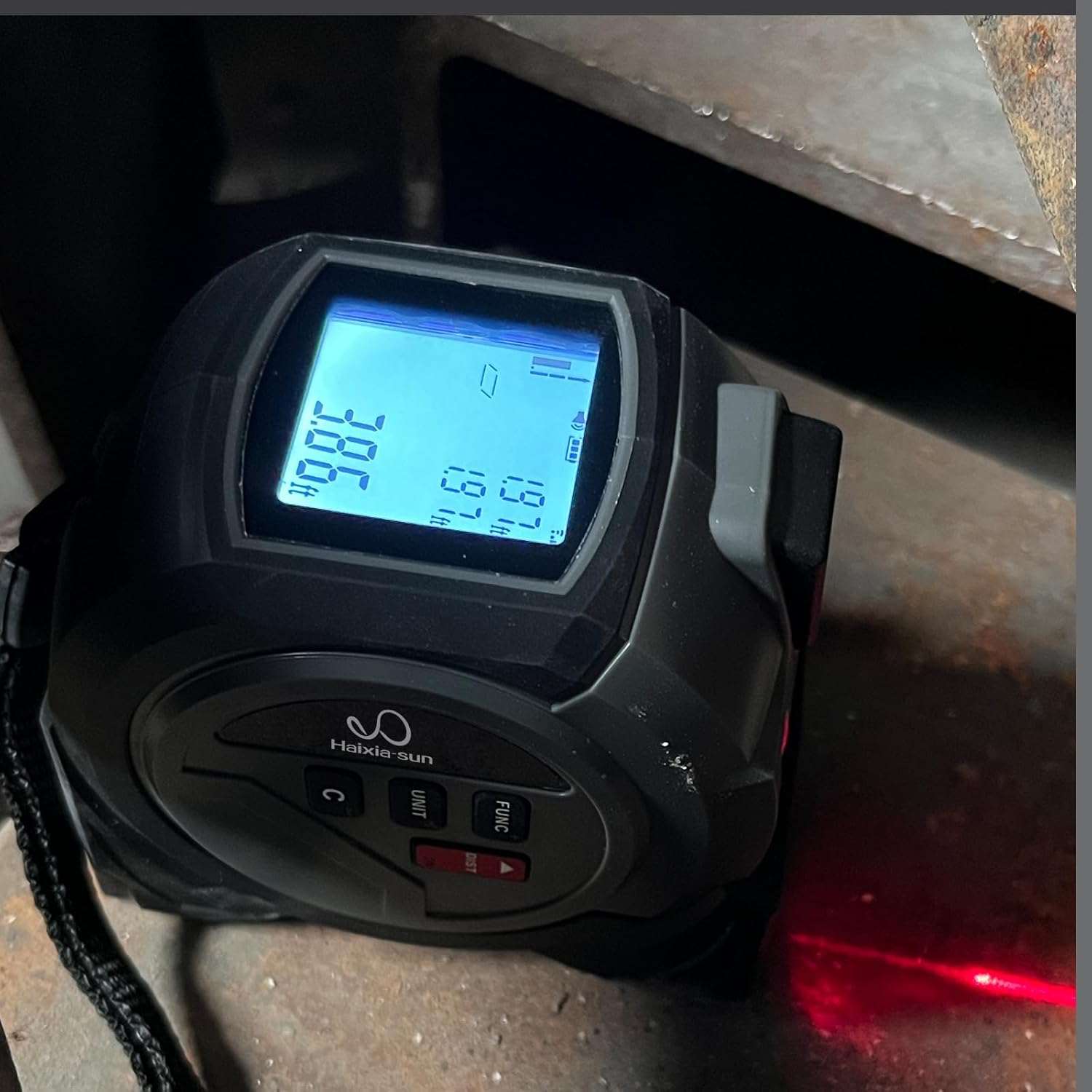 5 in 1 Laser Tape Measure with Level | 196ft/60M Laser Distance Meter Display On Backlit LCD Screen with 16ft/5m AutoLock Measuring Tape | Ft/Inch/Fractions/M/mm (Black 3in1 Laser)