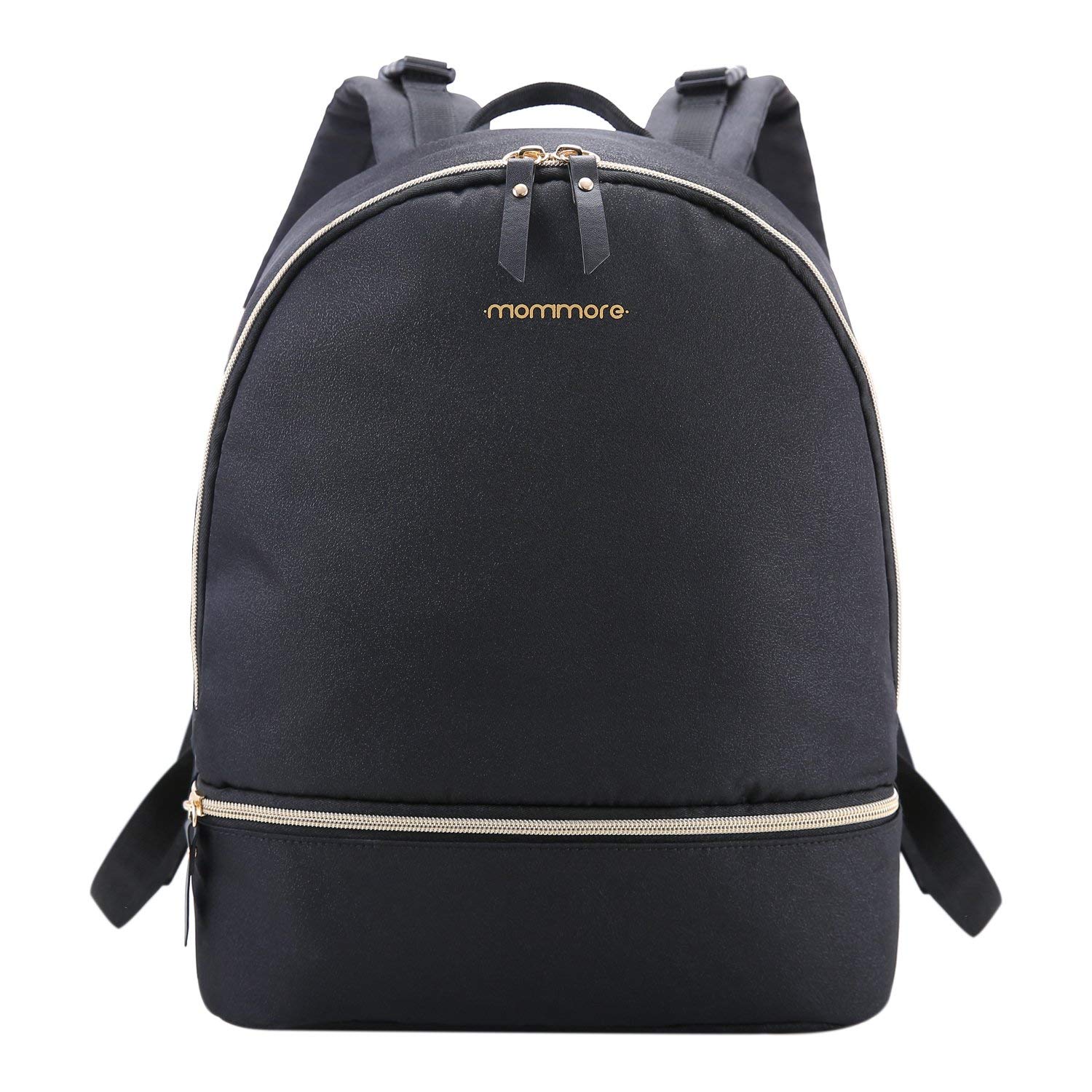 mommore Diaper Bag Backpack Lightweight Diaper Bag Baby Nappy Changing Bags for Baby Care, Black