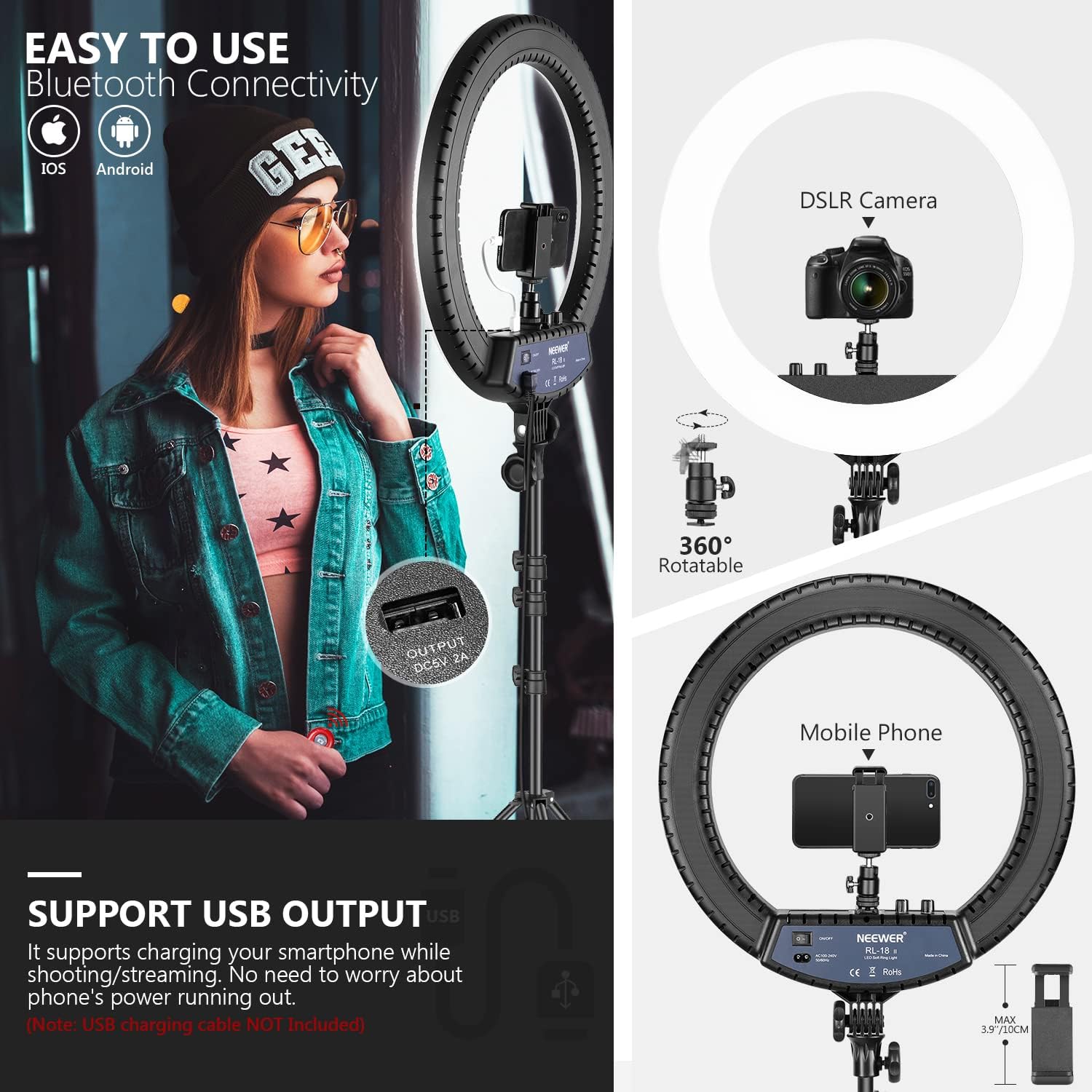 Exсluѕіvе Dіѕсоunt 🔥 Neewer 18-inch LED Ring Light with Stand and 2.4G Wireless Remote, 55W 3200K-5500K Makeup Ringlight with Soft Tube/Phone Holder/Ball Head for Vlogging Selfie Video Shooting, Support USB Charge Prоmо Dіѕсоunt Uр Tо 70% оƒƒ Neewer 18-inch LED Ring Light with Stand and 2.4G Wireless Remote, 55W 3200K-5500K Makeup Ringlight with Soft Tube/Phone Holder/Ball Head for Vlogging Selfie Video Shooting, Support USB Charge