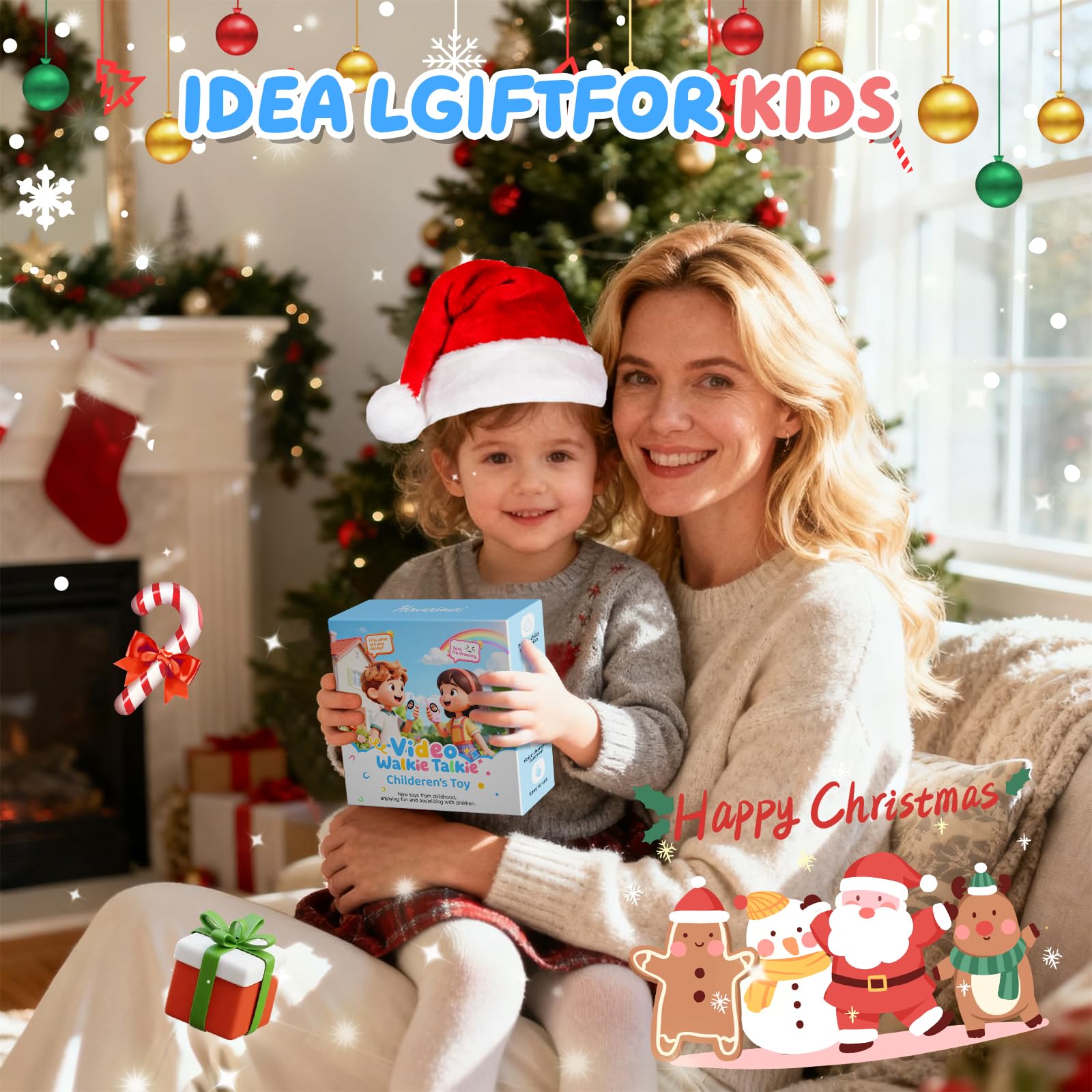 Video walkie talkie bambini, Walkie talkie bambini ricaricabili con telecamera HD & Modificatore vocale, Lungo Raggio, Regalo di Natale per Bambin i dai 3-12 Anni (blu/blu)