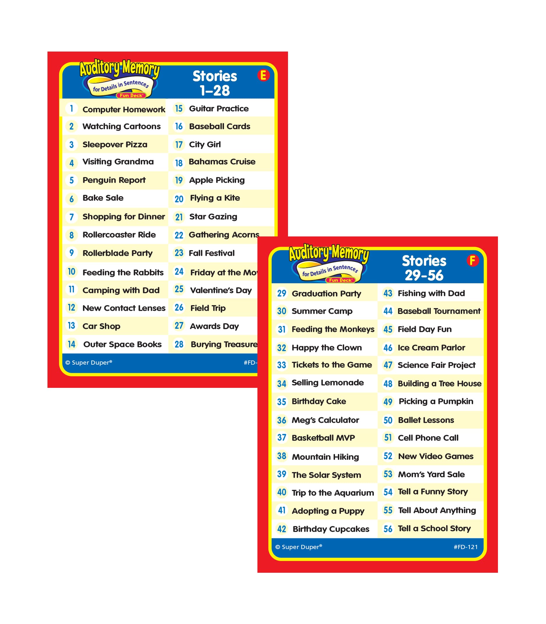 Buy Super Duper Publications | Auditory Memory for Details in Sentences ...