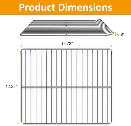 Miniatura 3 de Rejilla de cocina de repuesto para rejillas de ahumador eléctrico Masterbuilt de 30 pulgadas, 14.6 x 12.2 pulgadas, paquete de 3 rejillas de acero