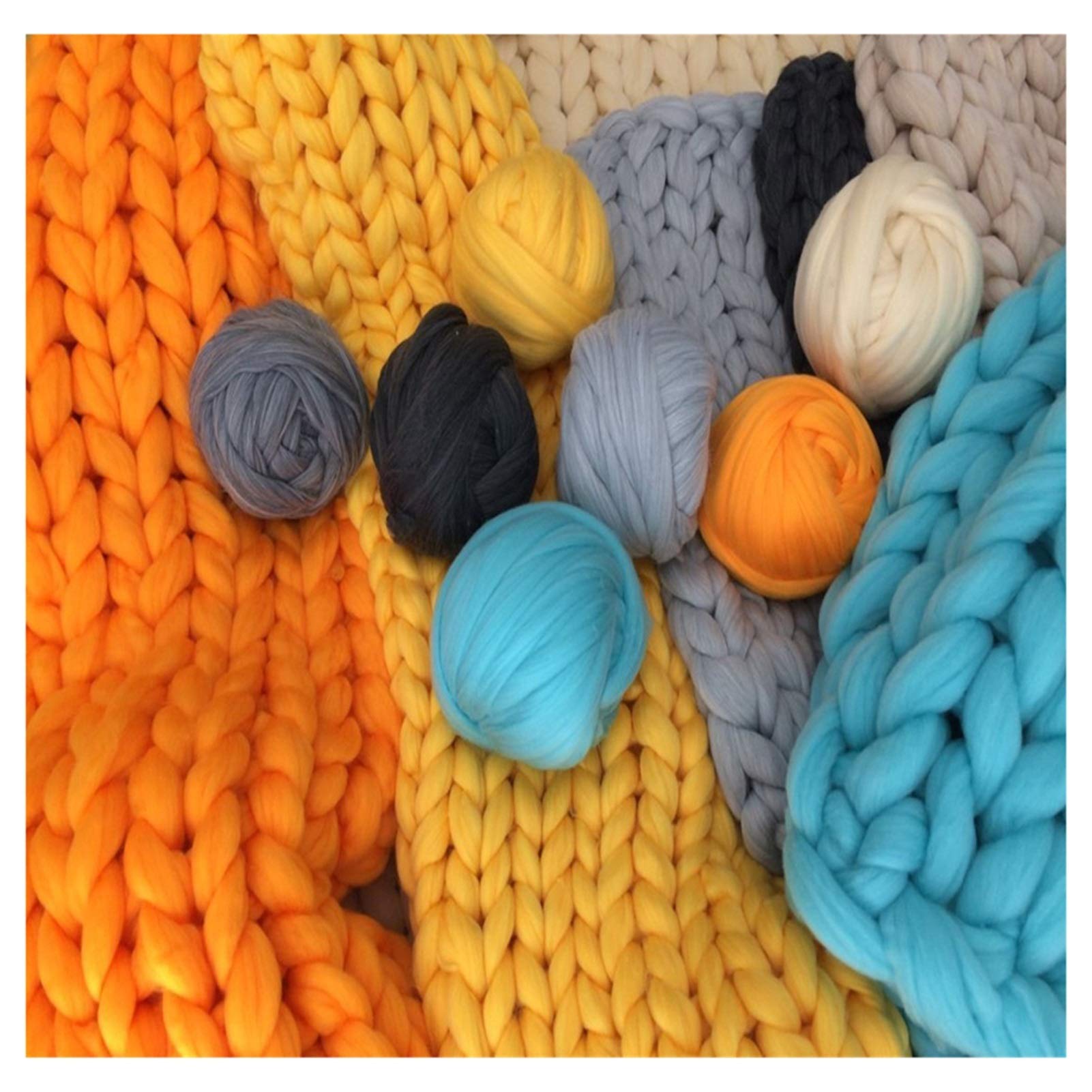 Dicke Wolle Zum Häkeln 1000g pro Kugel Super Chunky Arm Strick-Garndecke-sperrige Garn-Nachahmung Dickes Garn(Red)