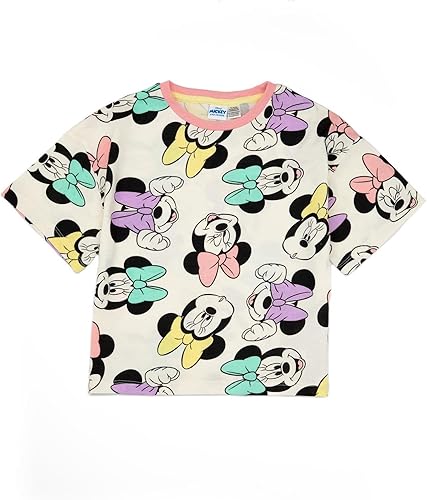 Miniatura 3 de Disney Pijama de Minnie Mouse para niñas Camiseta y pantalones cortos de Minnie Mouse para niños Diseño divertido de Minnie Mouse