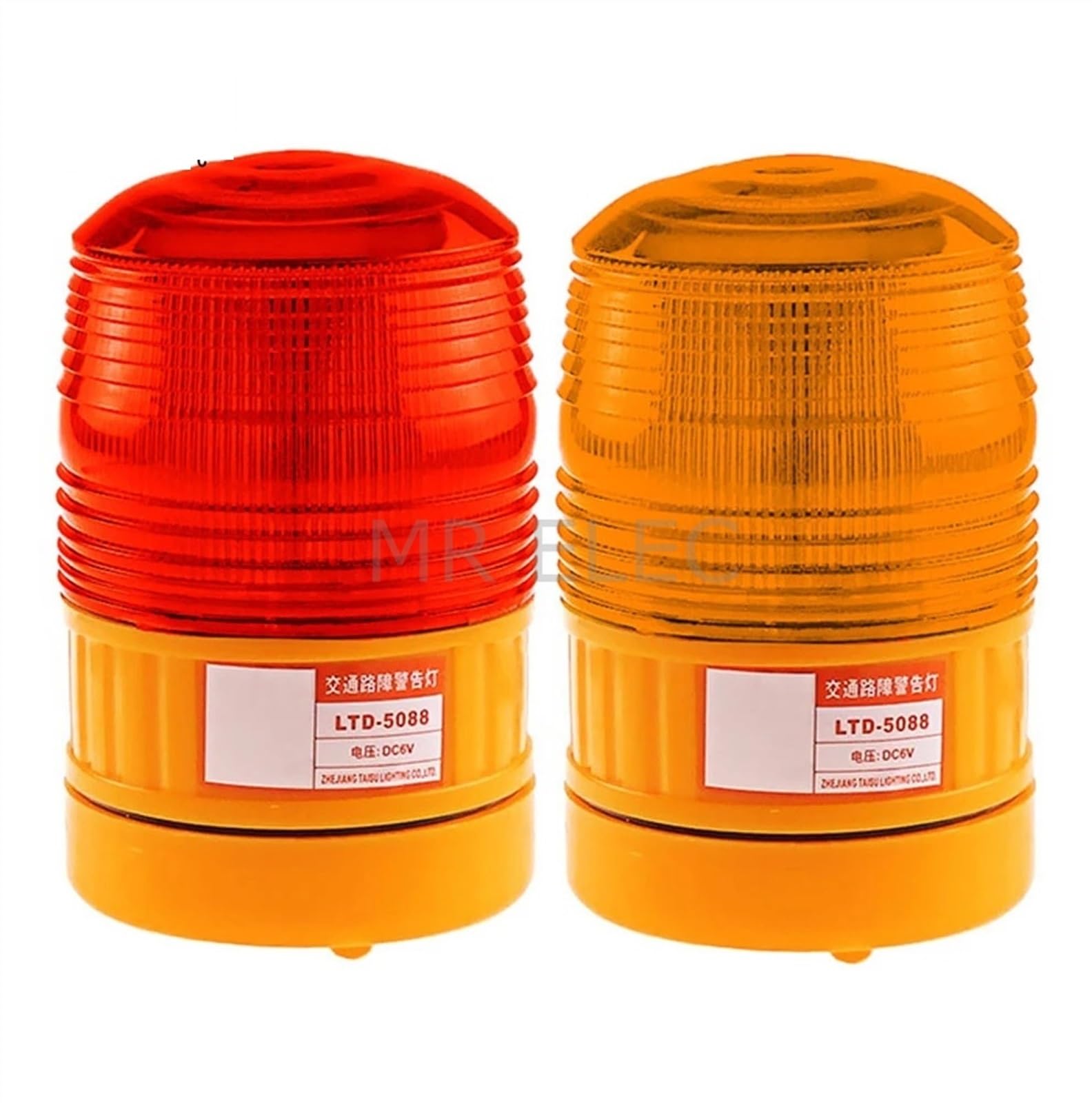 1 szt. LTE-5088 zasilany baterią DC 6 V ekran LED lampa błyskowa LED alarm stroboskopowy czerwone żółte światło ostrzegawcze bez dźwięku (zielone)