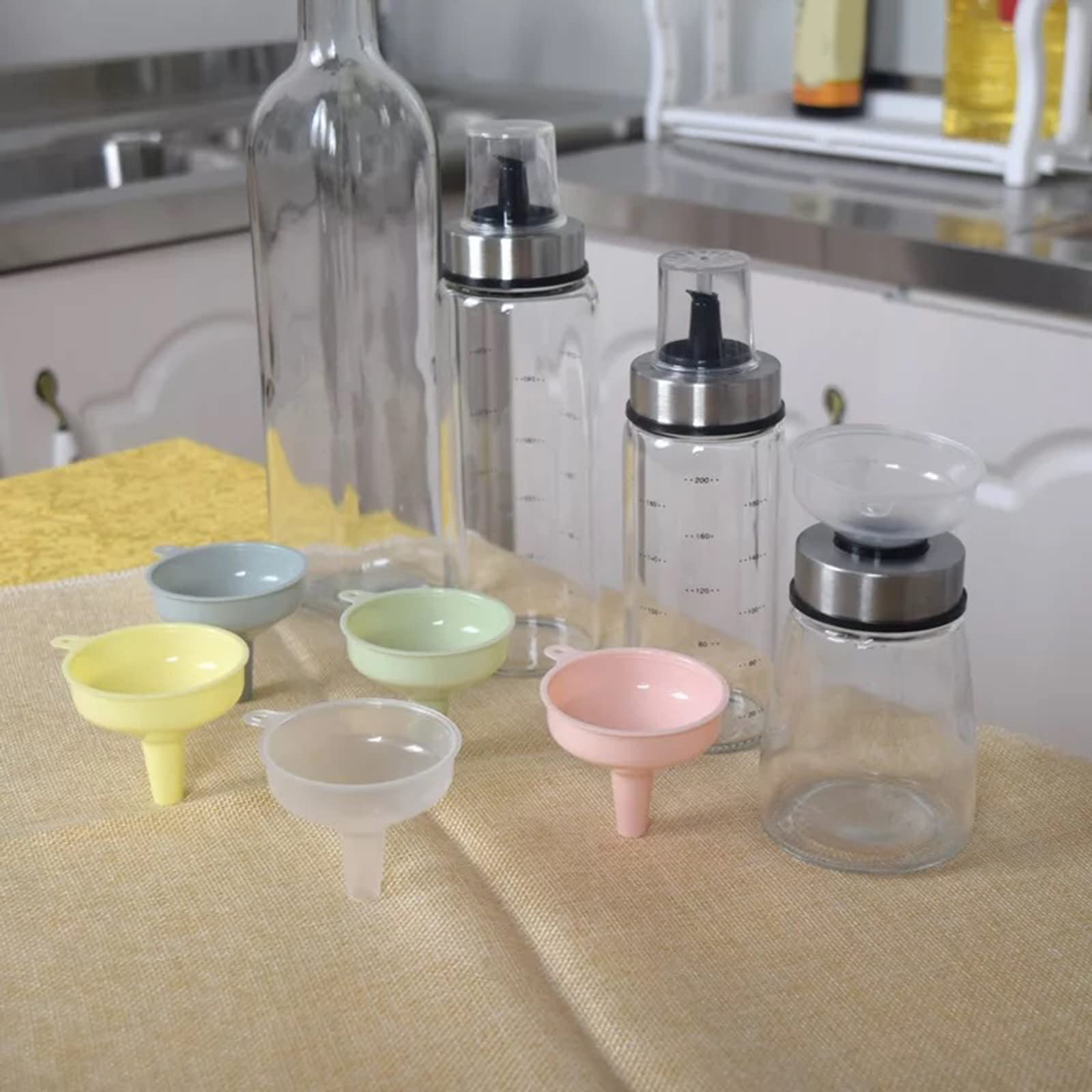 5 Pcs Kitchen Funnel Colorful Liquid Funnel Oil Funnel Dispenser Great For Kitchen Filling Bottles Liquid