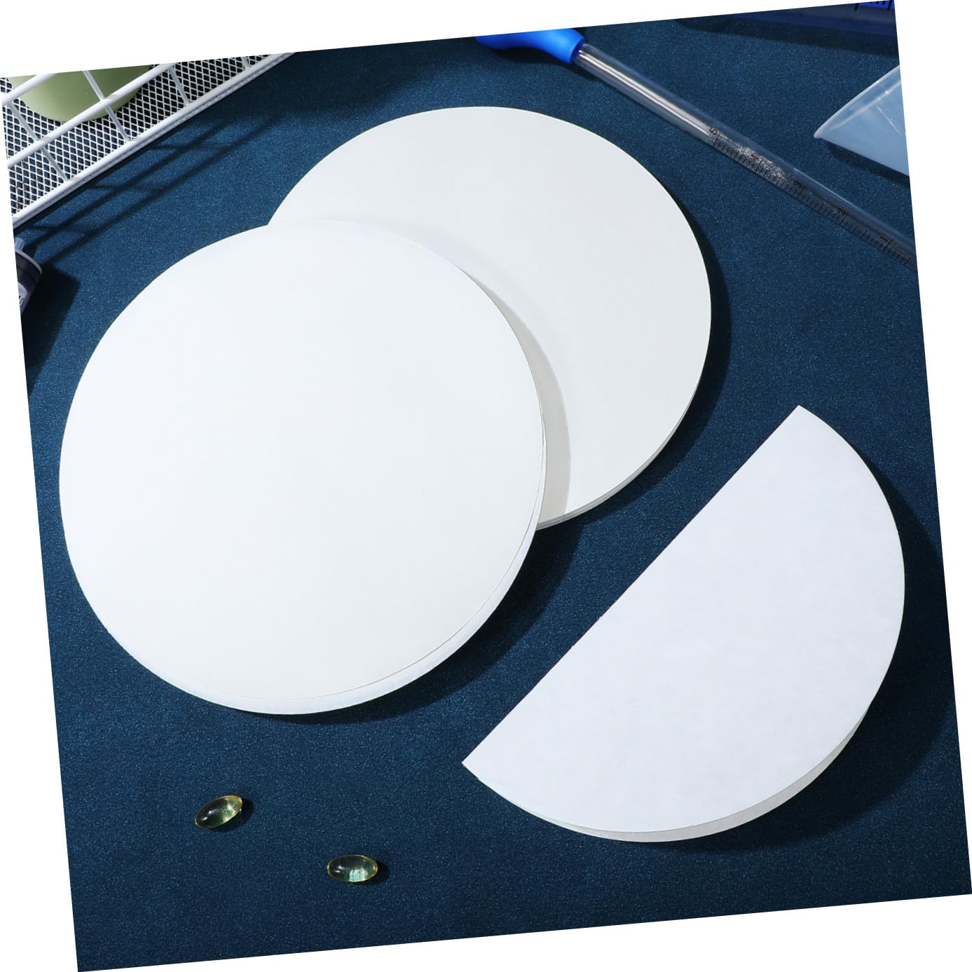 ABOOFAN 100piezas Papel De Filtro Cualitativo De Papel De Filtro De Caudal Medio Para Laboratorio