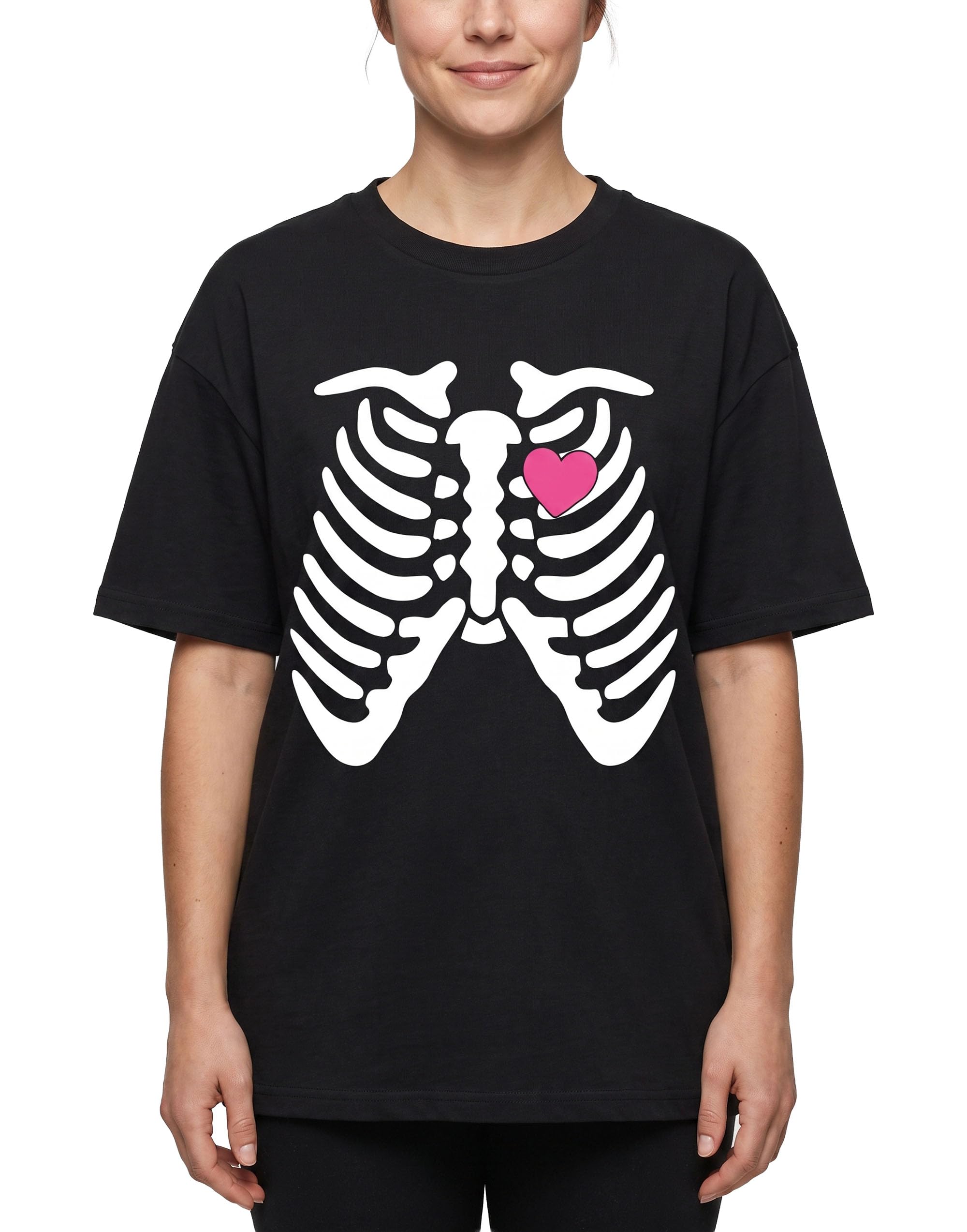 Vanilla Underground Women's Black Show Me The Merch Short Sleeved Graphic Tee For Her | Ribcage Design T-Shirt | Merchandise For | Trendy Top For | Unique Apparel Gift
