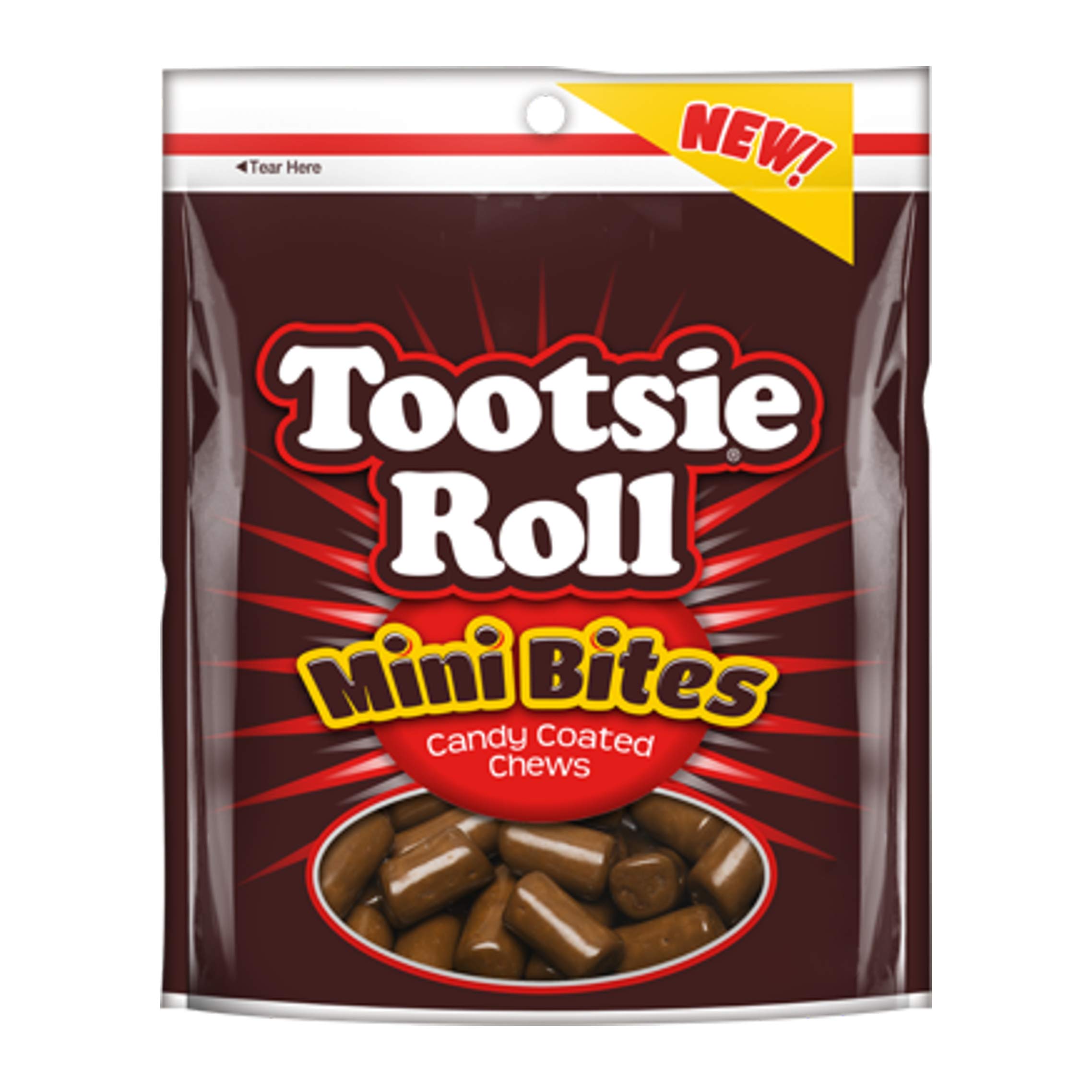 Tootsie Roll (1) bag Mini Bites Candy Coated Chews - Peanut Free, Gluten Free - Resealable Bag Net Wt. 6.9 oz