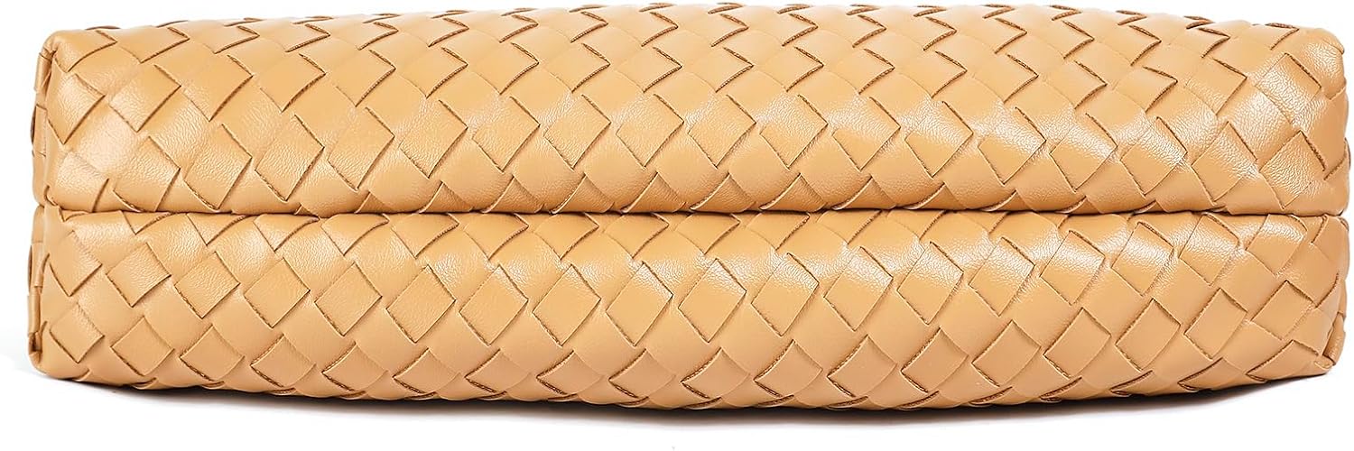 Shoulder Bags for Women, Woven Leather Crossbody Bag Small Purse Cute Hobo Tote Handbag Mini Clutch - Image 8