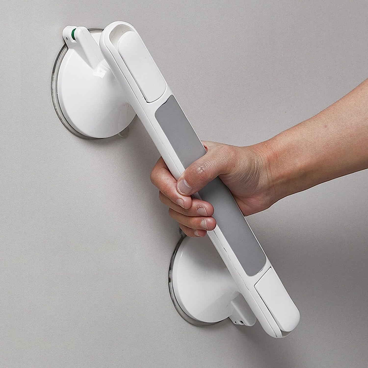 Barras de Apoyo para baño, Ducha, Barra de Apoyo, 2 Piezas, Barras de Apoyo con Ventosa, sin Necesidad de taladrar, con Ventosa de Fuerte Agarre para Personas Mayores.