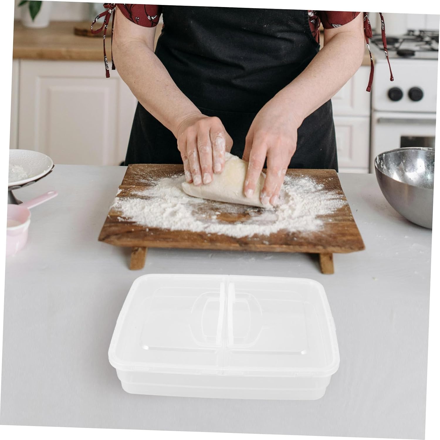 Reusable Pizza Dough Proofing Box Lid Sourdough Proofing Container Bread Making Accessory Dough Trays for Pizza