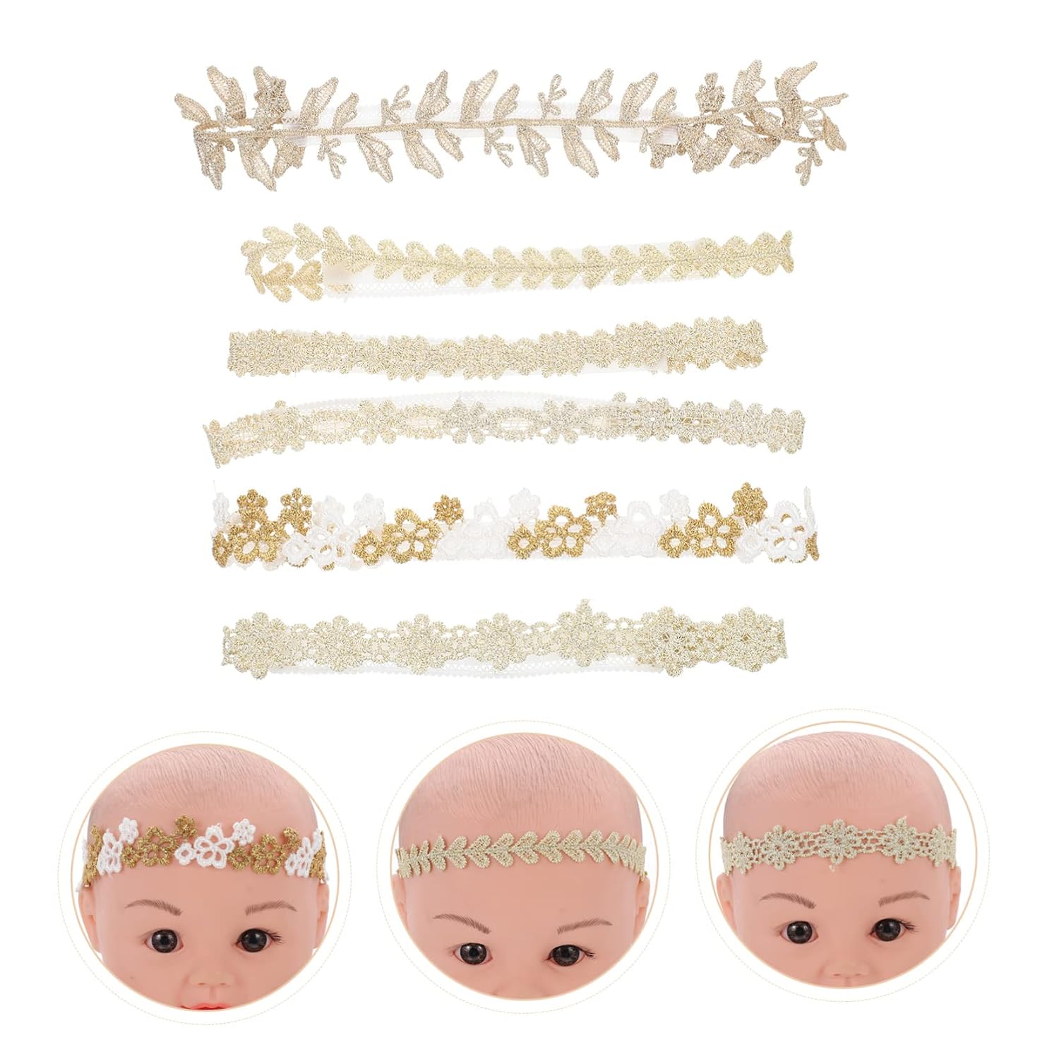 ibasenice 18pcs Lace Headbands Adorable Floral Hair Accessories for Newborns Toddlers Little Girls Comfortable Stretchy Design for Special Occasions