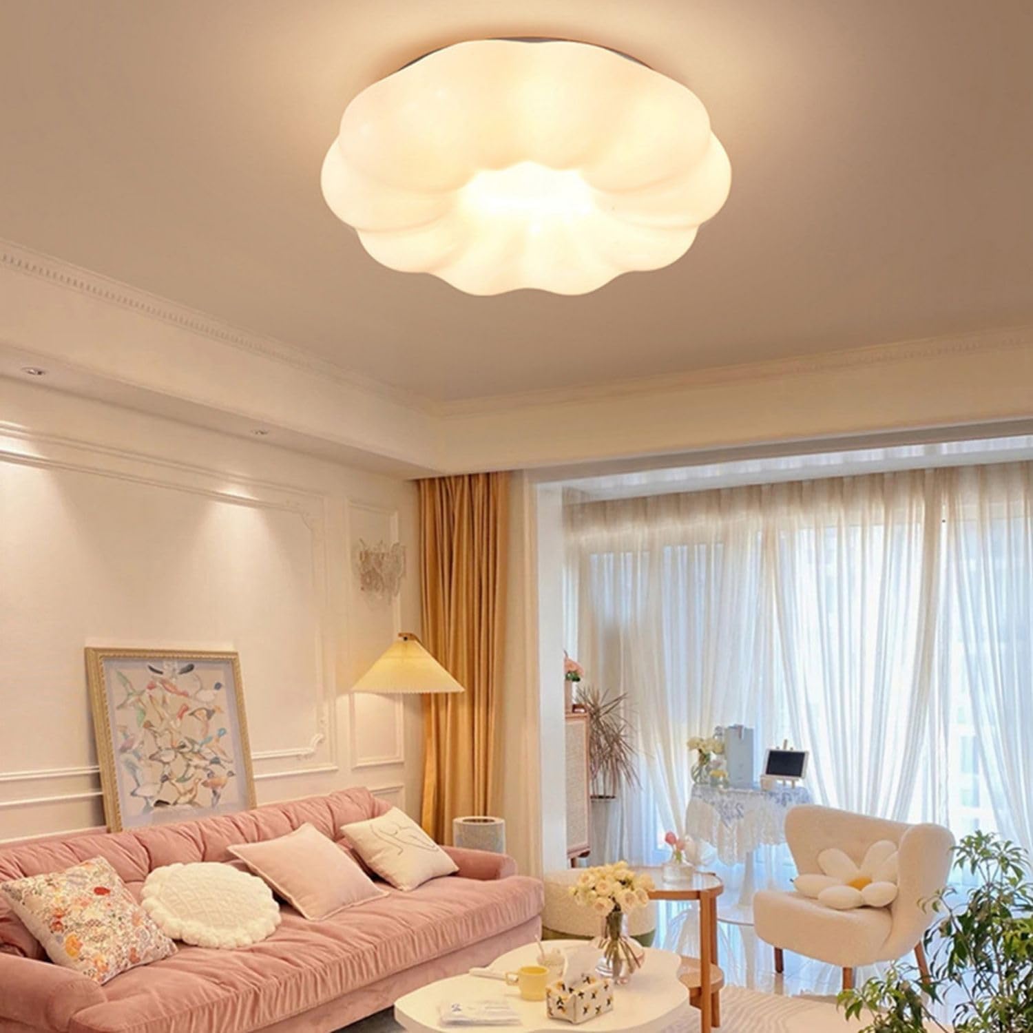Amazon.co.jp : シーリングライト おしゃれ LED お花 ペンダントライト 