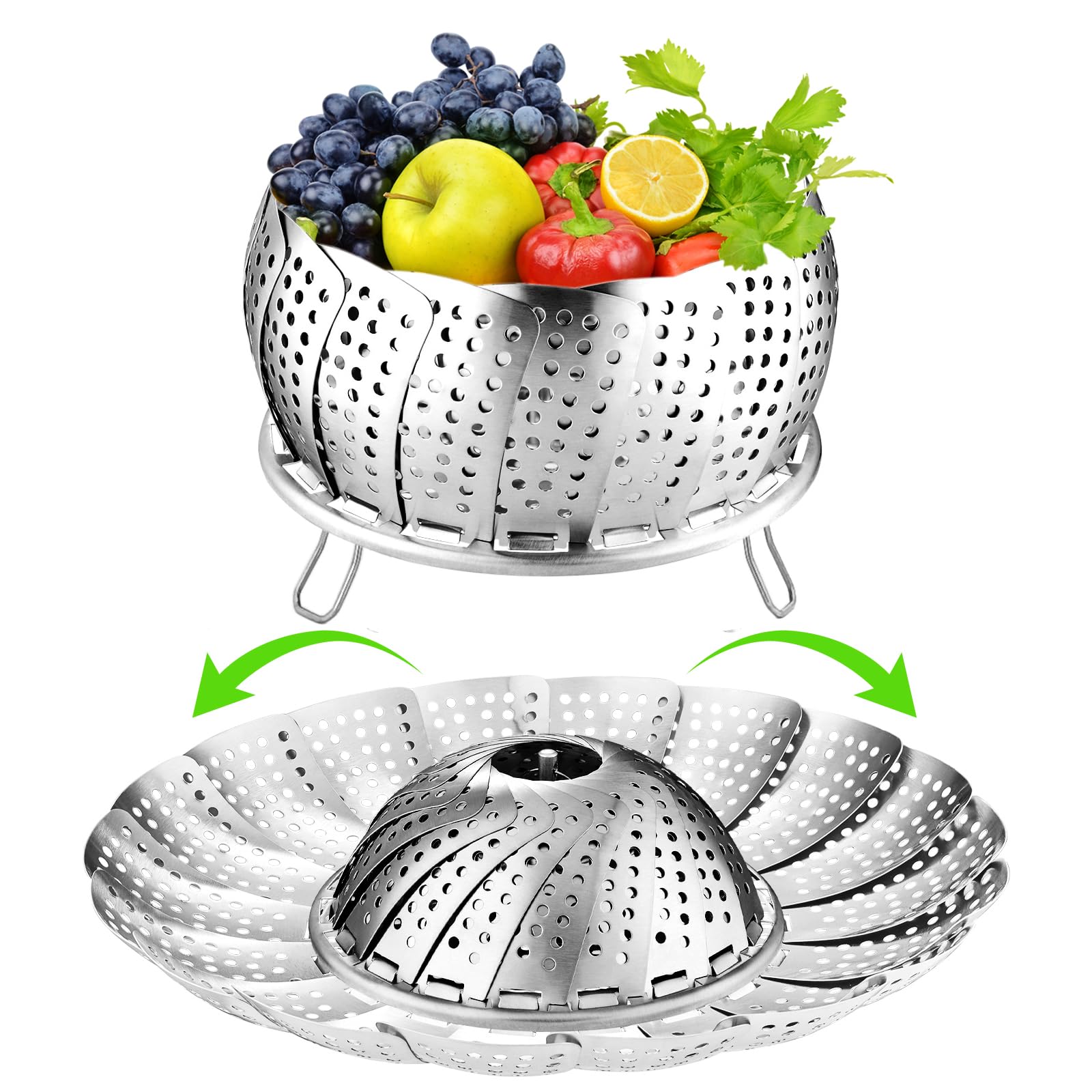 FOFAYU 304 Stainless Steel Steamer Basket