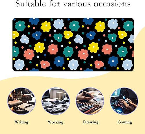 Miniatura 9 de Alfombrilla de mouse para juegos de fuego, teclado de escritorio de computadora con base antideslizante para oficina en casa, tamaño grande