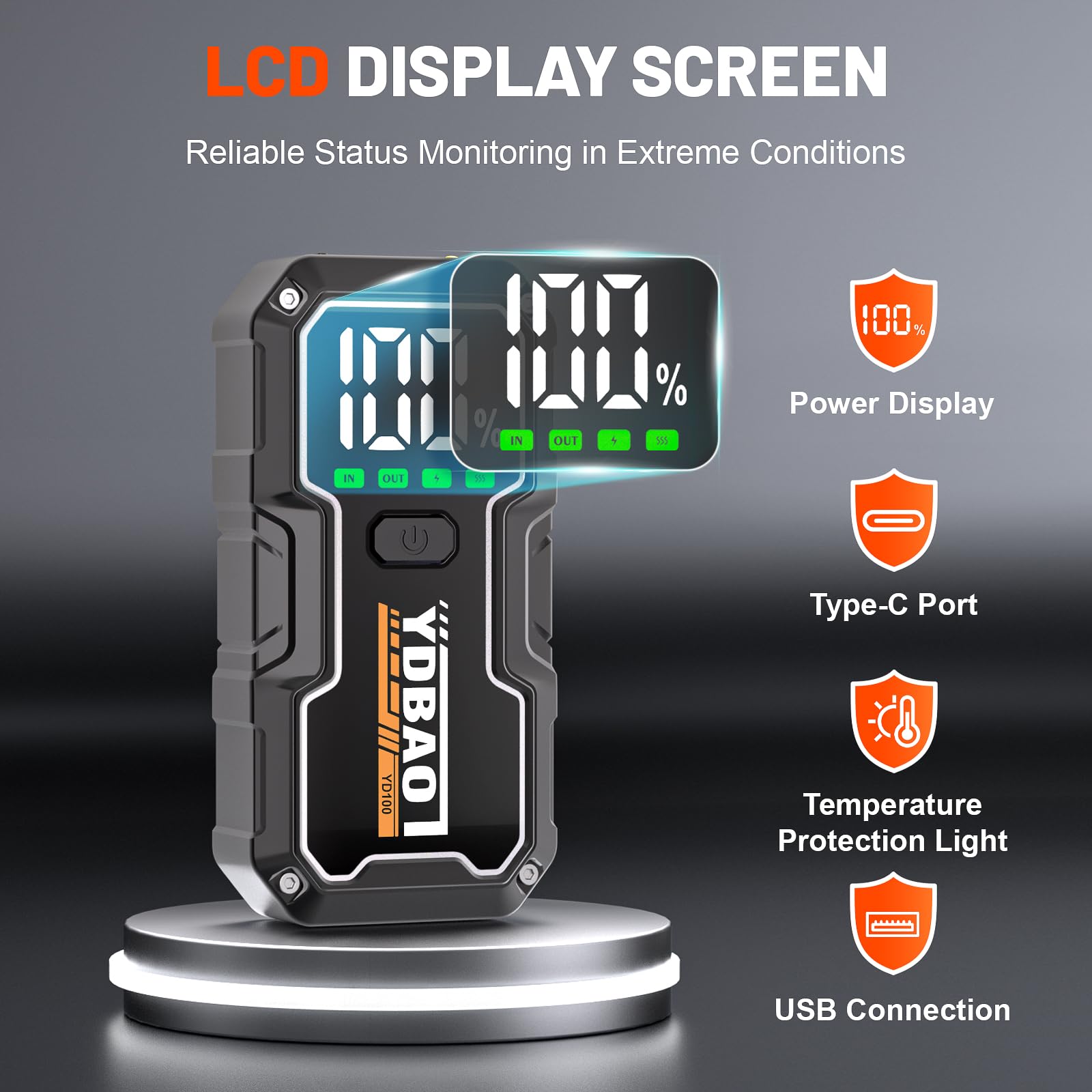 YDBAO 12V Starthilfe Powerbank Autobatterie Booster