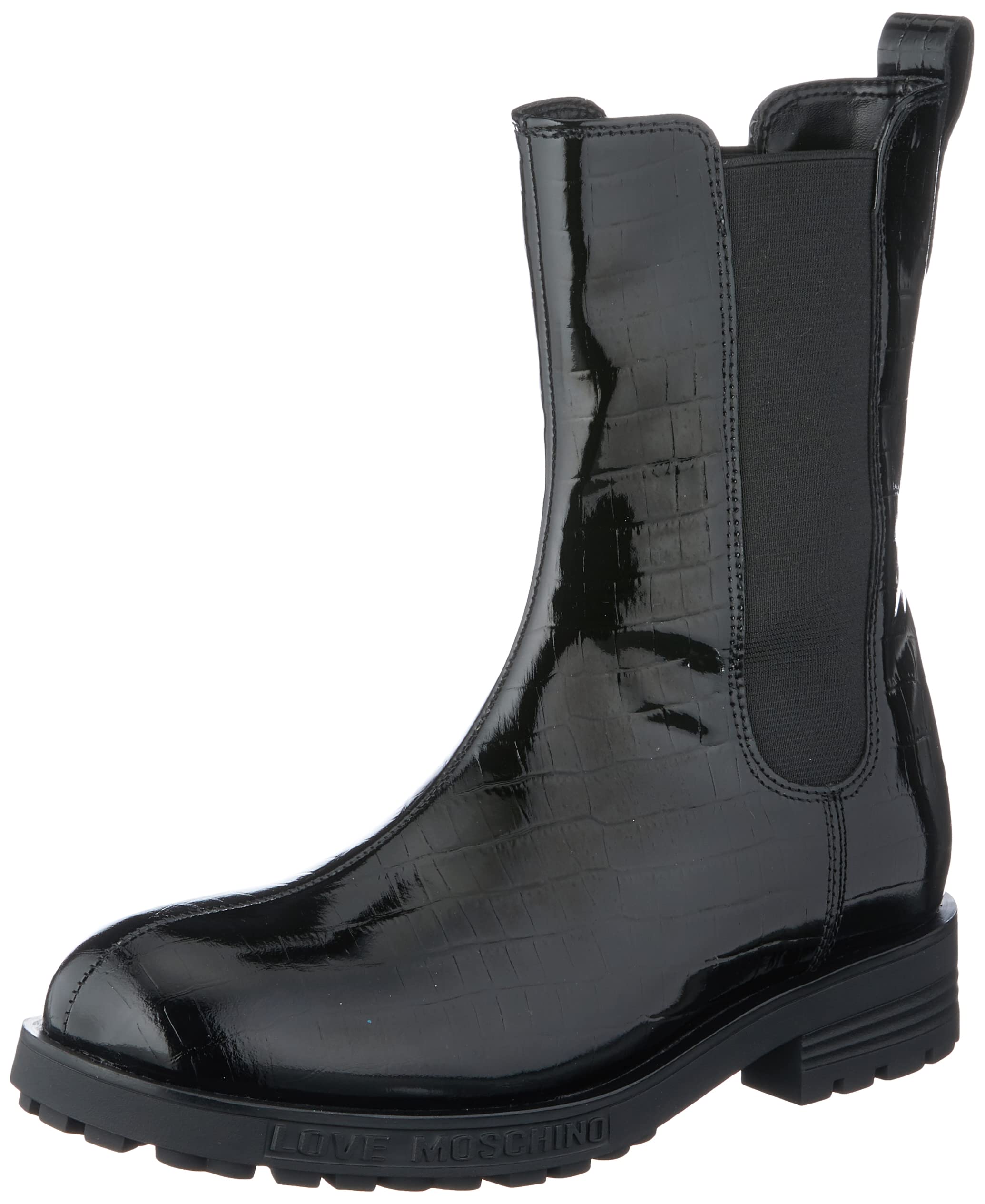Love Moschino Autumn Winter 2021 Collection, Women's Ankle Boots, Black, 7 UK