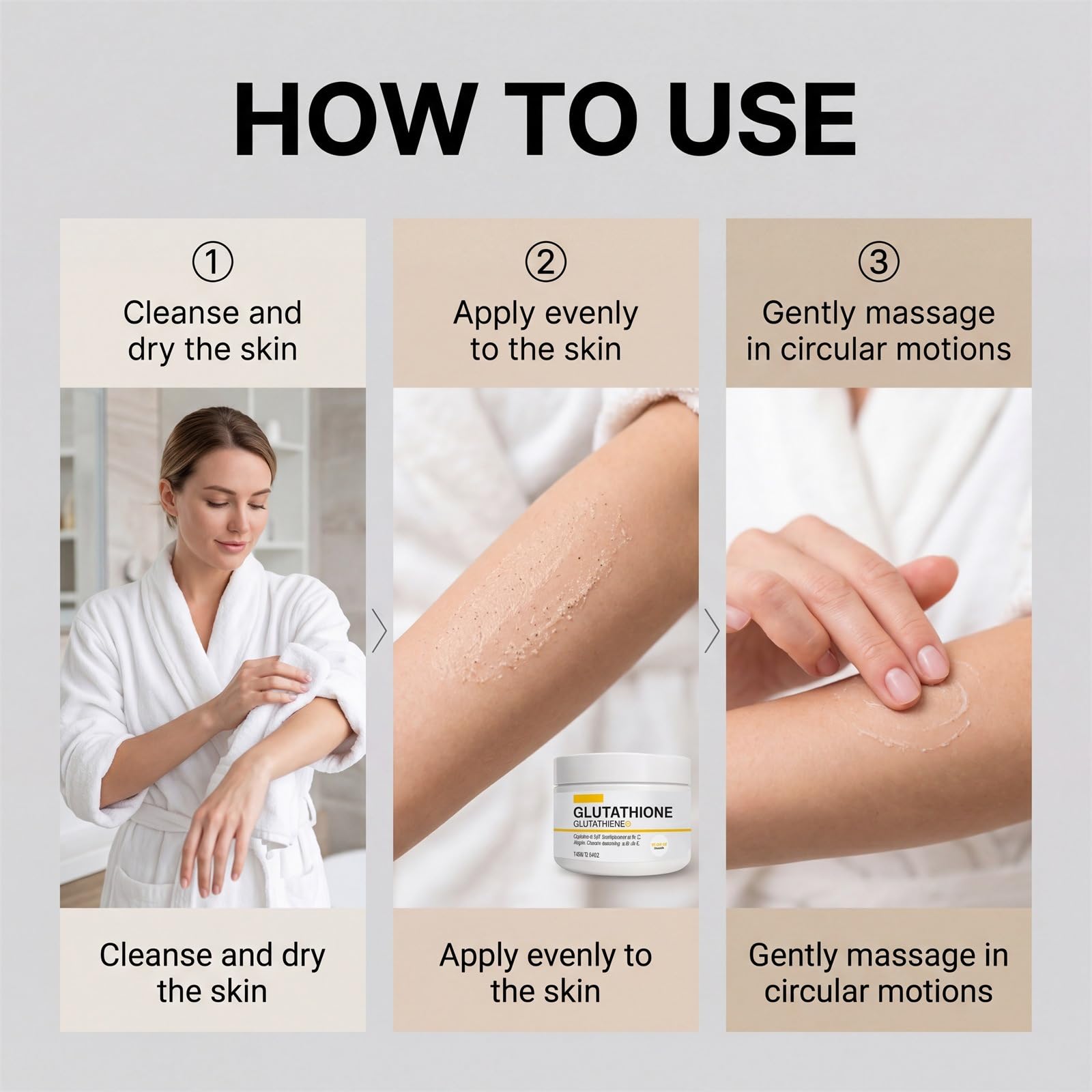 Skinflair - Scrub per il corpo al glutthione, esfoliante per il corpo, esfoliante, esfoliante e idratante, per la cura della pelle del corpo, esfoliante e idratante, aspetto radiante, 8 pezzi