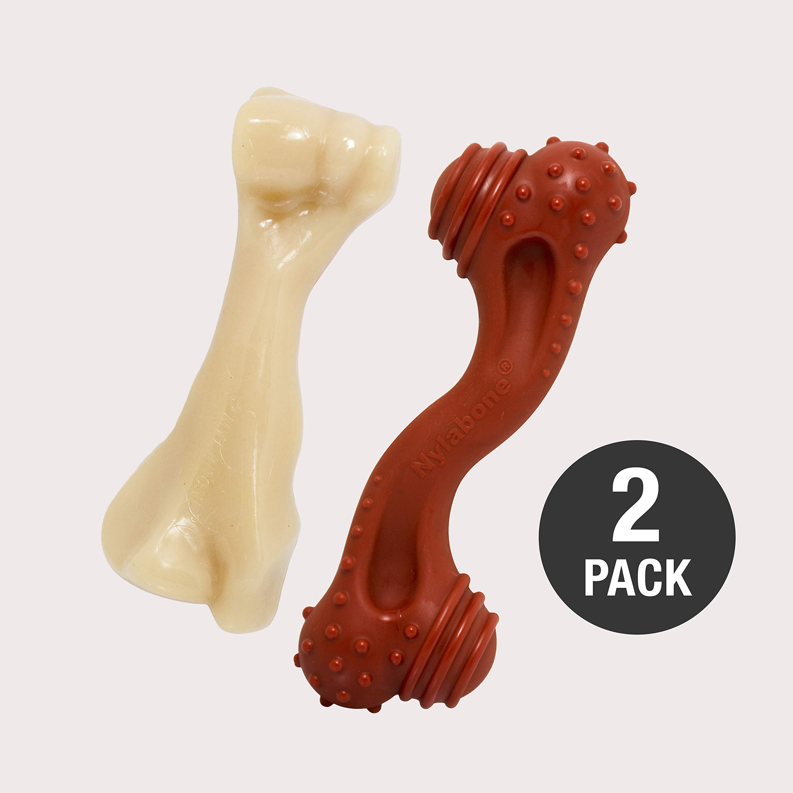 Nylabone Power Chew Toy Bundle – Hundespielzeug für Aggressive Kauer, Specksuppe (ND1008)
