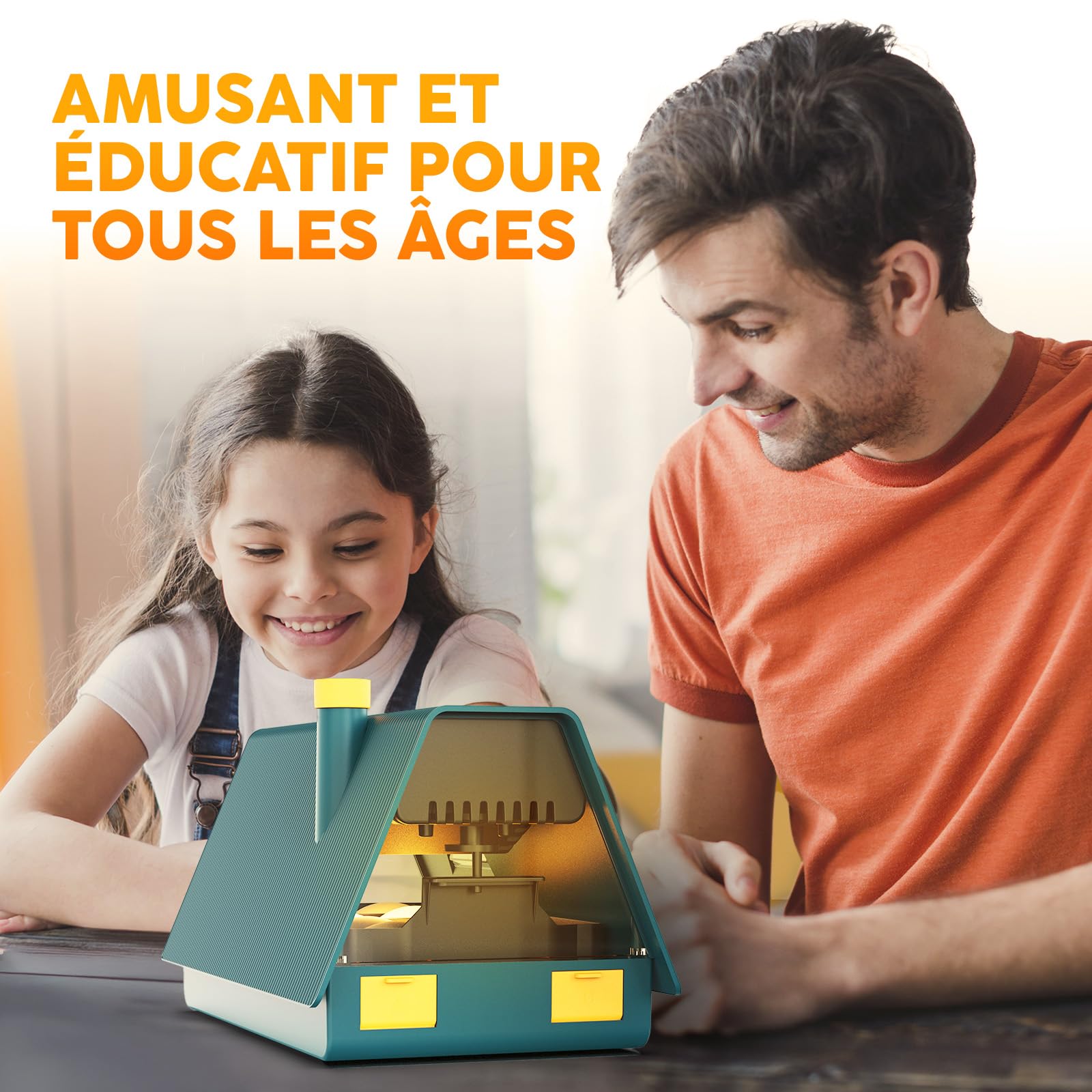 Couveuse M10 Automatique 10 Oeufs - Contrôle Humidité et Retournement | Mire-Œuf Intégré, Fenêtre Transparente, Manuel Simple Adapté Débutants, Familles, Projets Pédagogiques - Vert Jaune