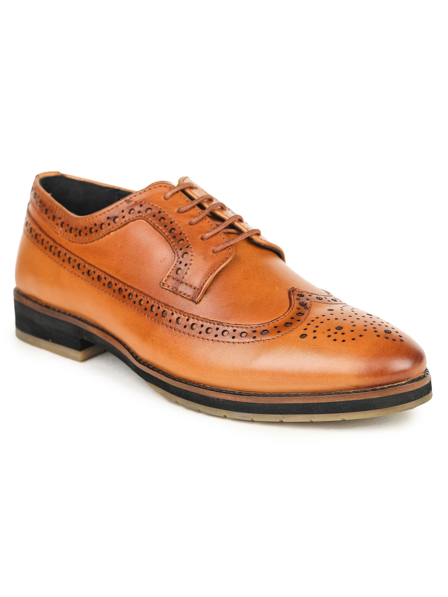 BRITMEN B-4495 Perforated Brogue Formal Moccasin Shoes for Men, Full Grain Leather Slip-On, Durable Unit Sole, Pointed Toe with Memory Cushion Insole (Tan, 9) (B0D1JH31HL) Amazon Price History, Amazon Price Tracker