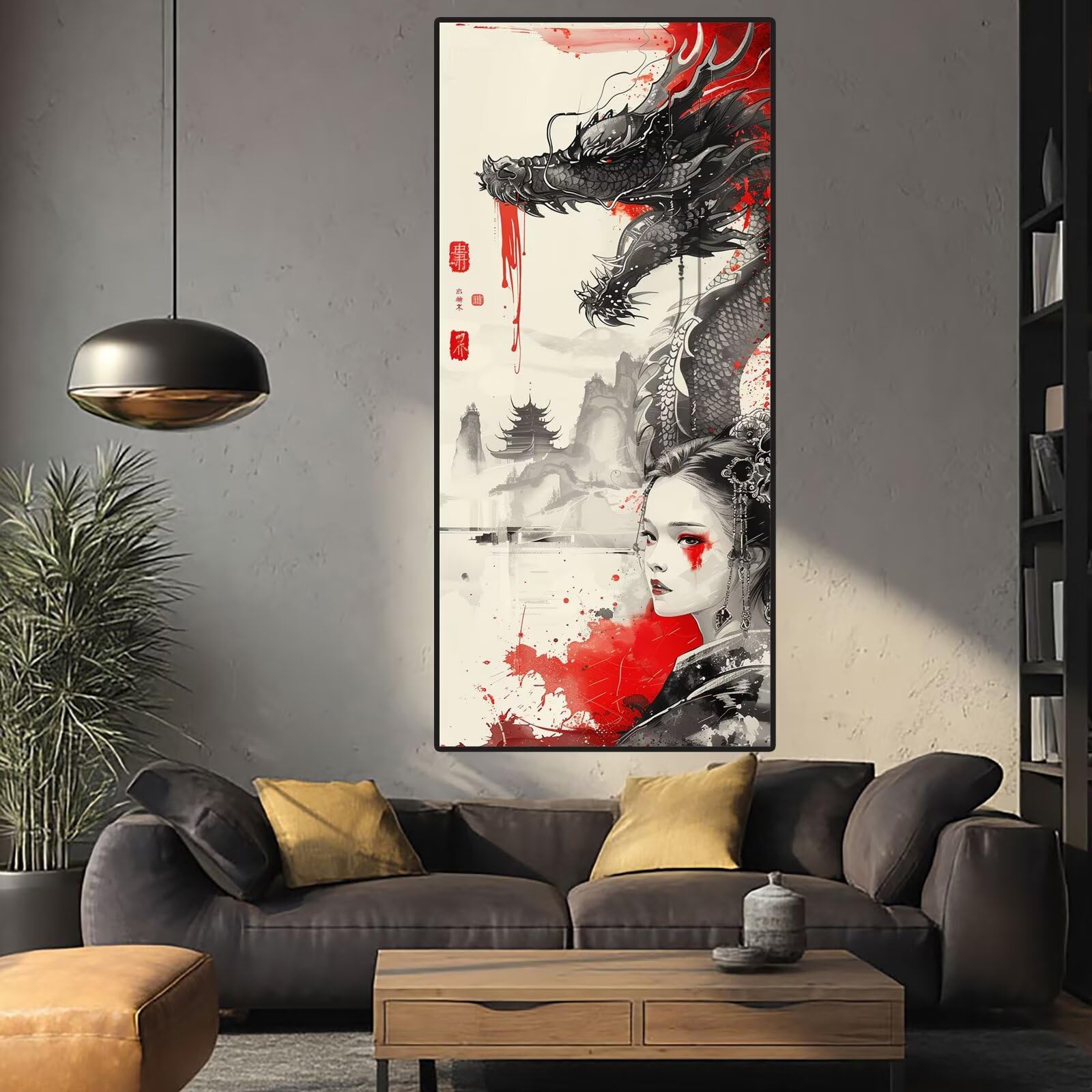 Miss Diamond Art Dragon Diamond Painting Arts and Crafts dla dorosłych, zestawy do malowania diamentami 5D, dla dorosłych, Crysta, haft krzyżykowy, zestaw do haftowania dla początkujących, dekoracja