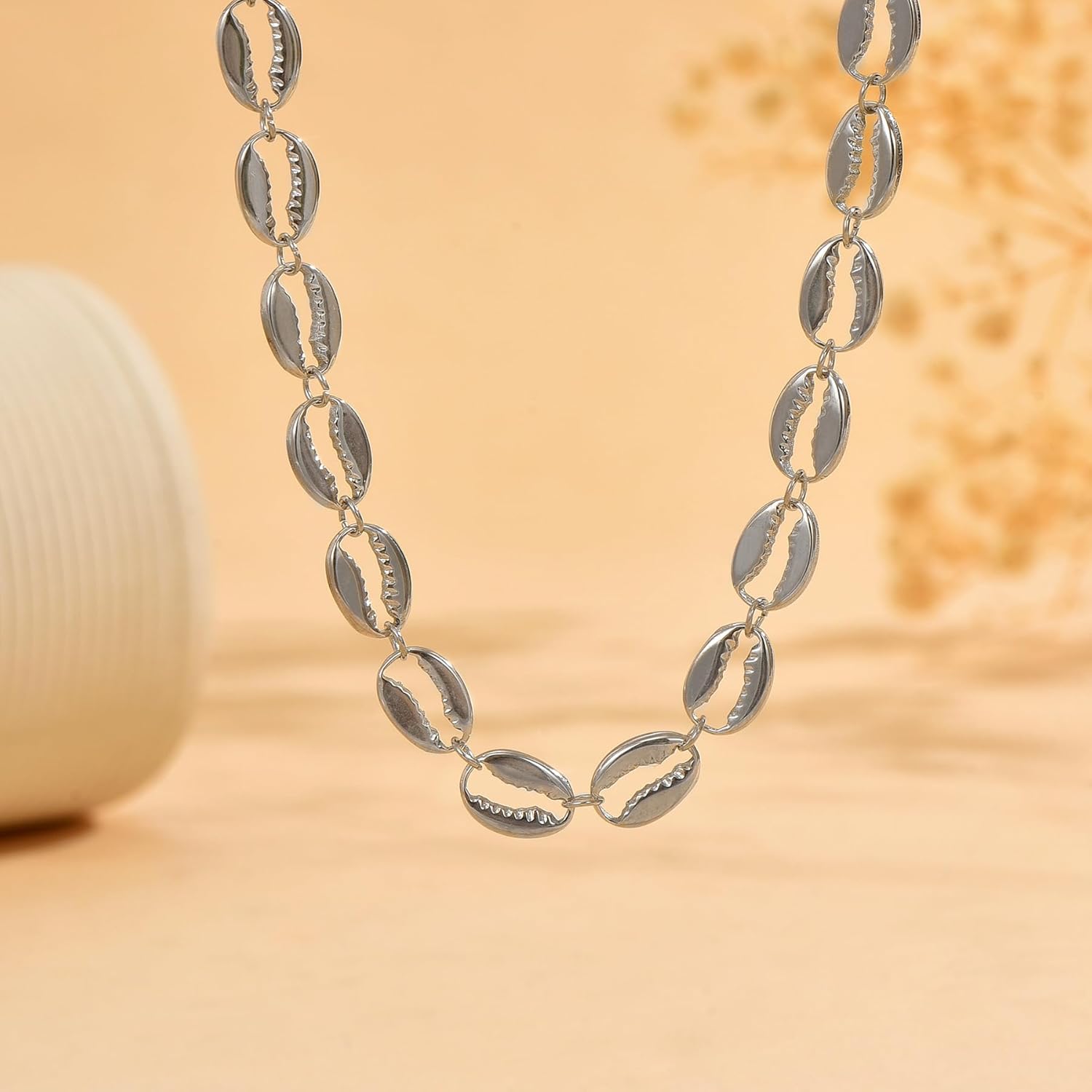 18K Gold Plated Choker Necklace for Women, Dainty Heart, Star, Moon, Cross, Daisy, Shell, Coin, Coffee Bean Link Chain Necklaces, Boho Summer Beach Jewelry - Image 5