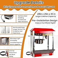 Vista 3 de Theater-Style Popcorn Maker Machine - 1300W High Power, 50 CupsBatch, Pre-Installed Popcorn Machine with External Power Design