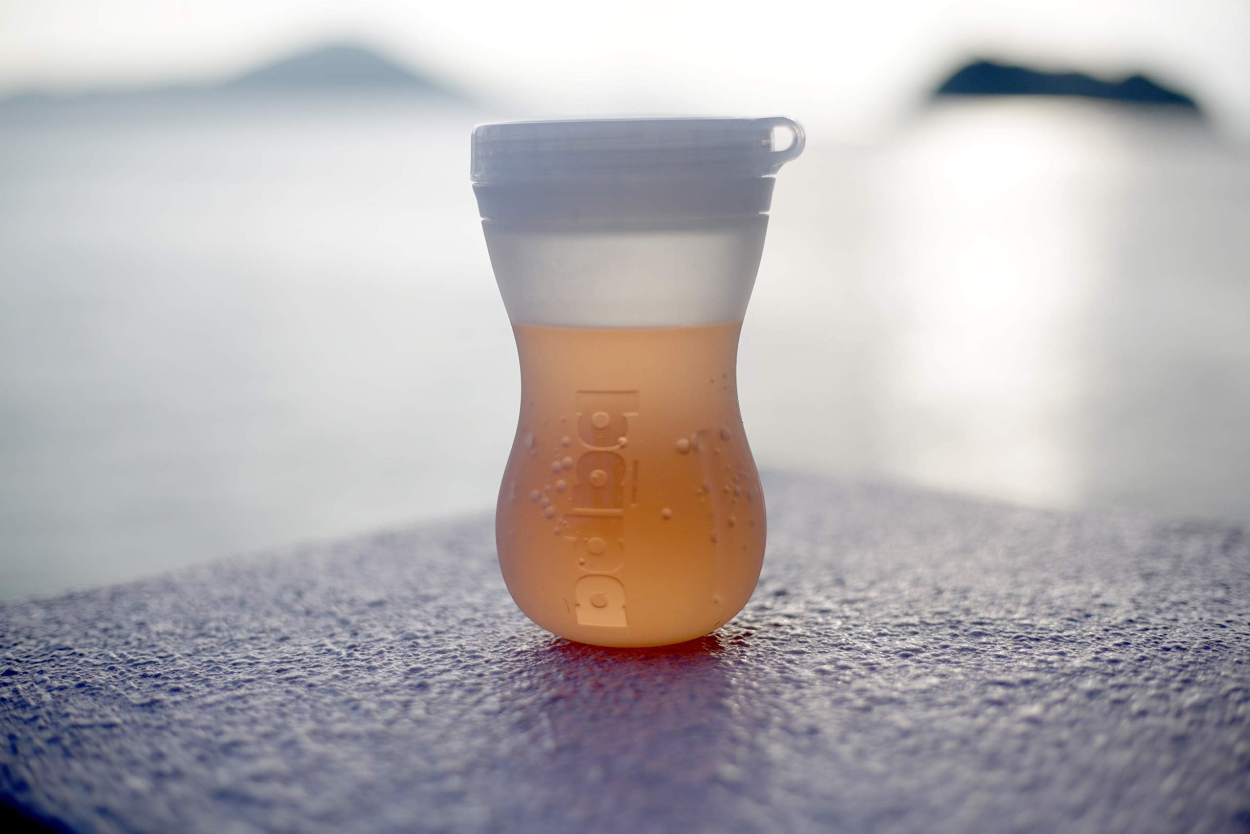bapa Silicone Bottle, 370ml/12.5oz, Clear (Transparent, Small)