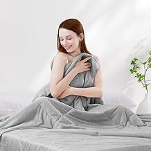 Elegear Summer Blanket, Cooling Blanket with Japanese Arc-Chill 3.0 Q-MAX > 0.5 Cooling Fibres, Absorbs Body Heat for Better Sleep, Anti-Allergic Cooling Duvet, Super Soft, Grey Mottled, 150 x 200 cm