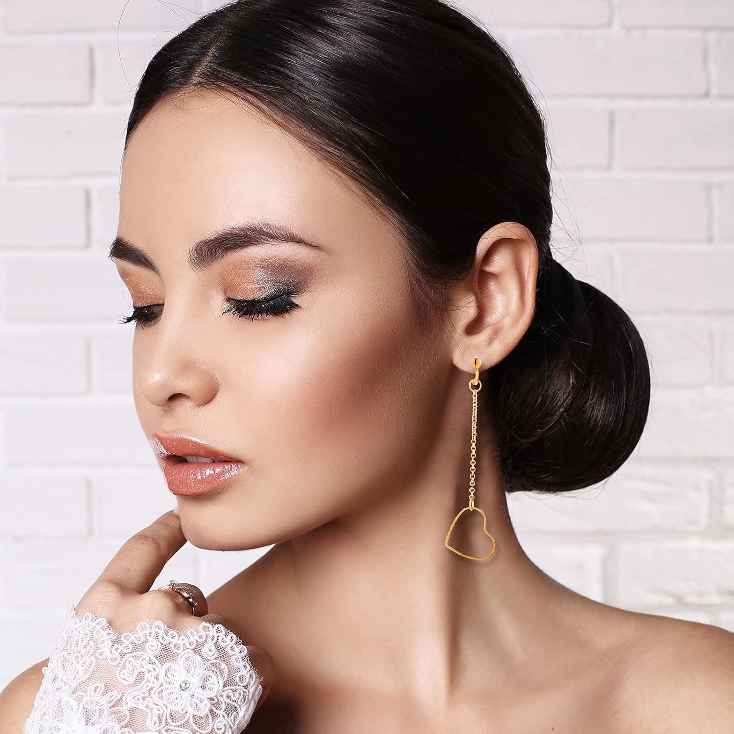 16 Pairs Drop Dangle Earrings Set Bohemian Tassel Pendant Clip Earrings Gold Plated Non-Piercing for Women (Chic Style) - Image 5