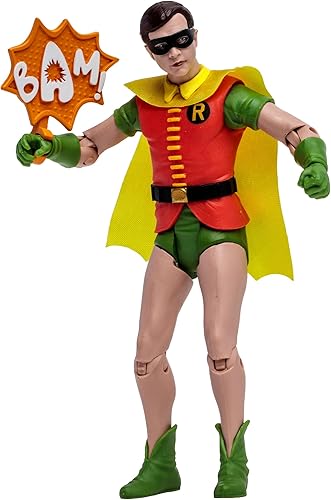 Miniatura 3 de McFarlane Toys - Figura de acción de DC Retro Robin (Batman 66') de 6 pulgadas
