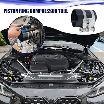 Piston Ring Compressor Tool, Engine Piston Tool, Piston Ring Compressor with Piston Installer Plier, Universal Car Accessories 2.08-6.88 Adjustable Piston Spreader Pliers Replacement for Cars