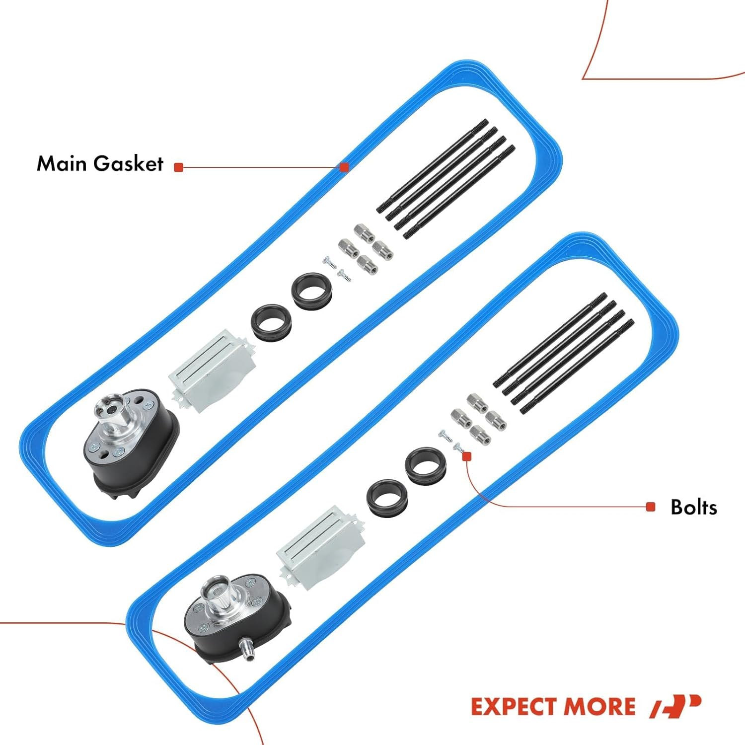 A-Premium Finned Aluminum Engine Valve Cover Kit with Breather Cap Fit 1987-2000 Gen1 SBC Small Block Chevy Head with Gen 1 Center Bolt, for Dress Up Engine, 2-9/16 Inches Height Short Black Type