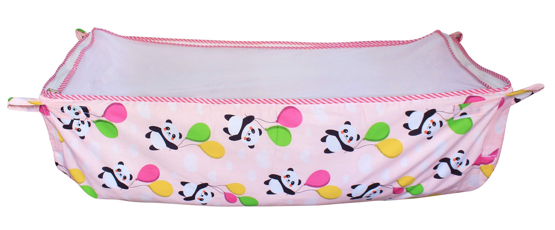 CUTEABLY Cloth Baby Swing, Cradle Cover, Ghodiyu, Khoya, Palana, Hammock with Mosquito Net, Fiber Khoya (Pink)
