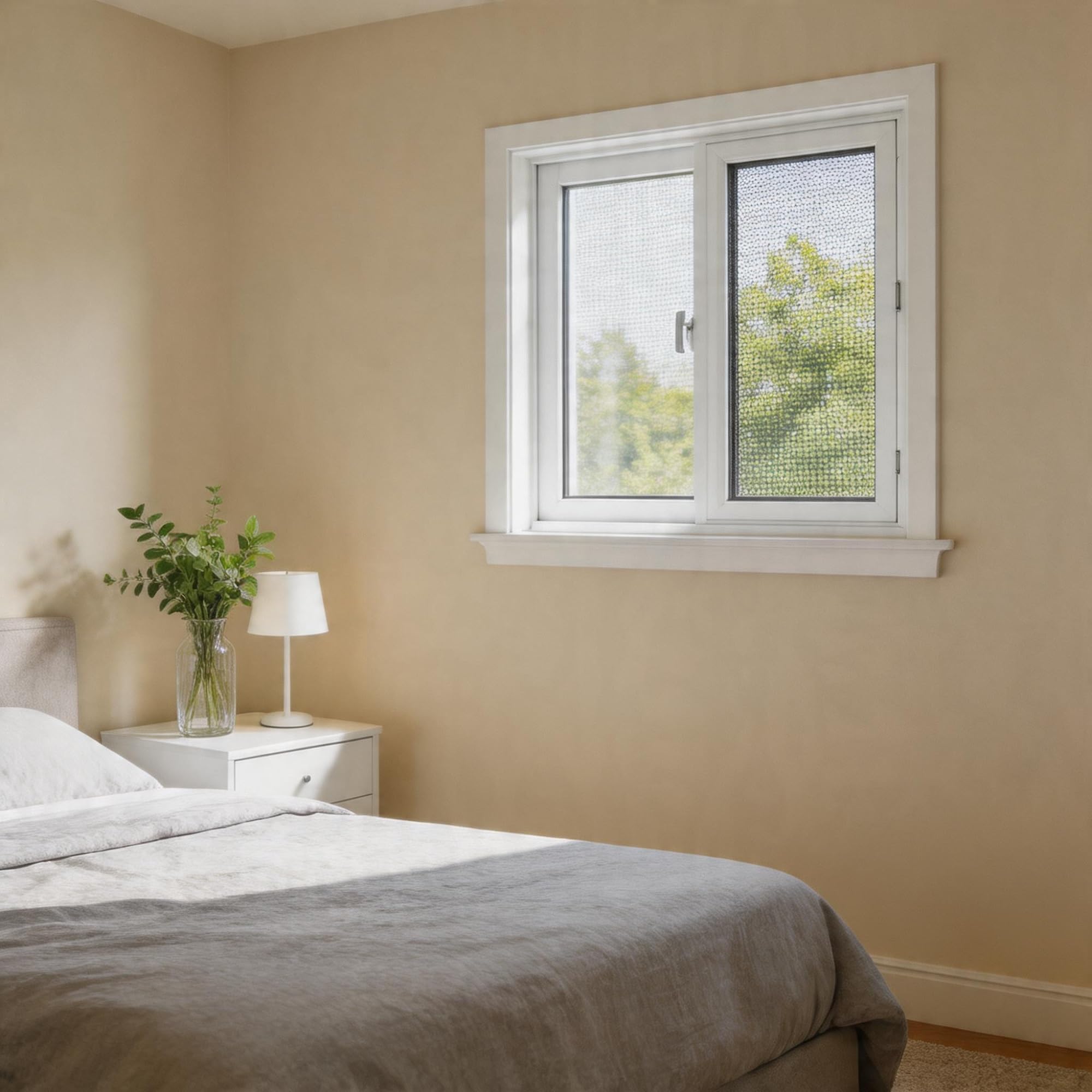 Zamykana szopa przesuwna WindowSecuri s do piwnicy Ga i kurczaka 32 x 23 biały idealny zamiennik do użytku na zewnątrz
