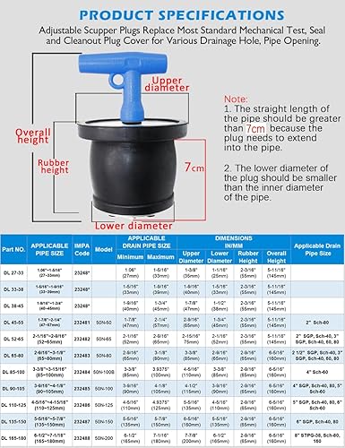 Miniatura 6 de Tapones de drenaje, tapón de orificio de 1 a 1 516 pulgadas, tapón de acero inoxidable expandible para barco marino, tapón de acero inoxidable para