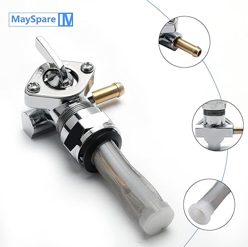 Miniatura 3 de MaySpare Interruptor de válvula de combustible para tanque de gasolina compatible con Harley Sportster Big Twin y tanques personalizados 1975-2006,