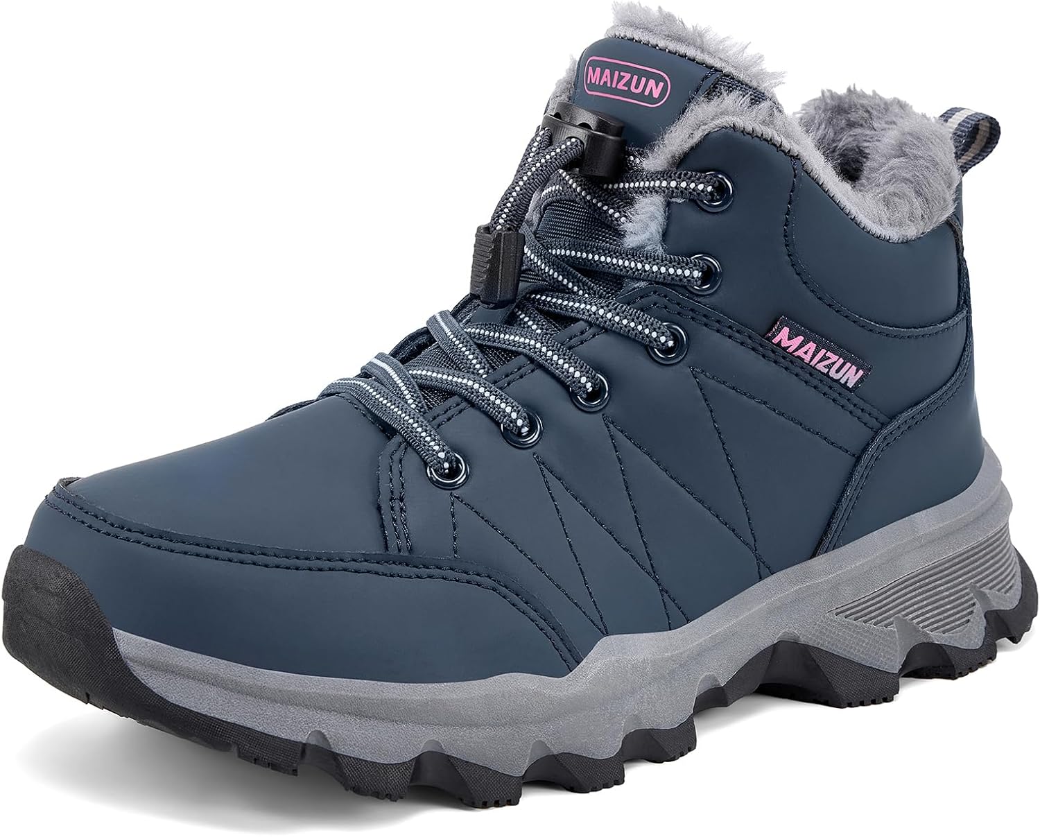 Womens Winter Boots Waterproof Snow Boots Anti-Slip Fur Lined Ankle Boot