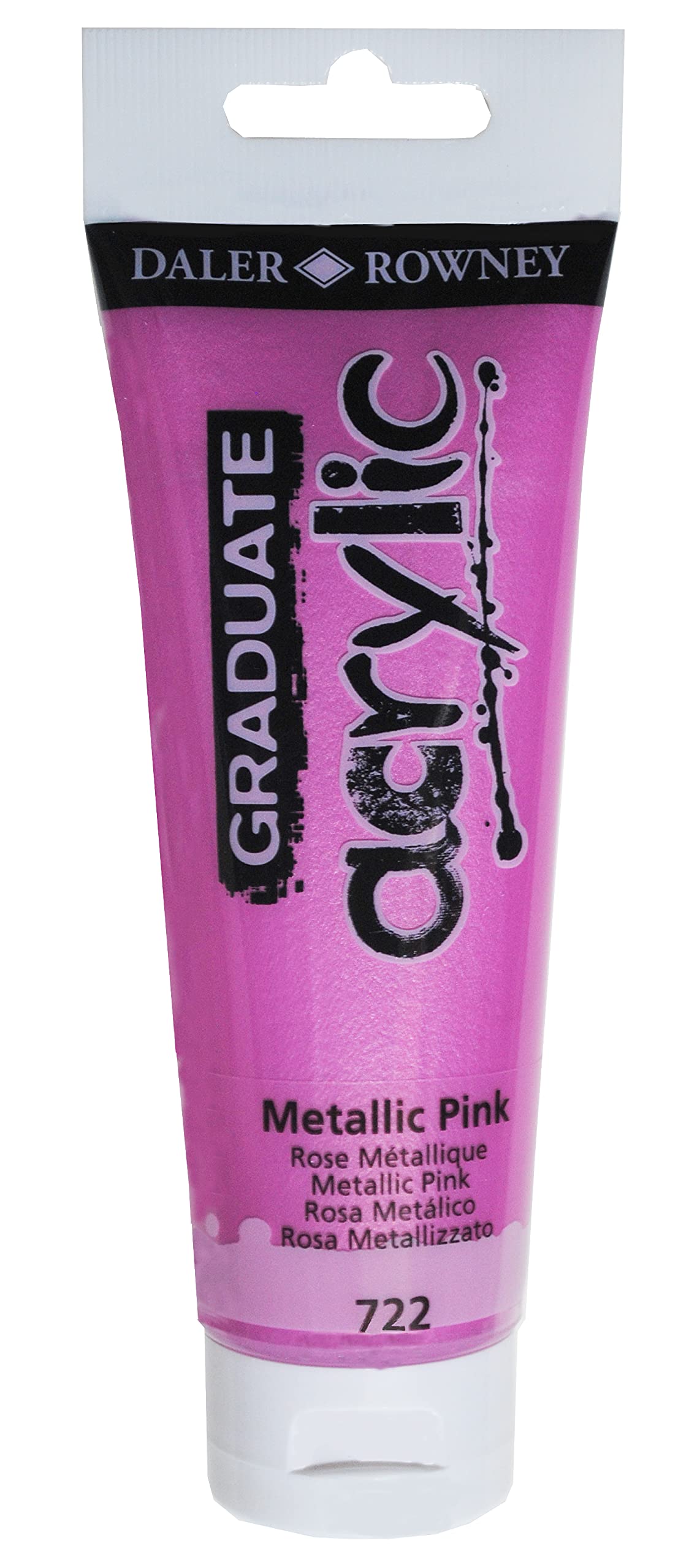 Daler-Rowney Graduate Acrylic Paint, Plastic Tube, 4oz - 120 ml, Metallic Pink
