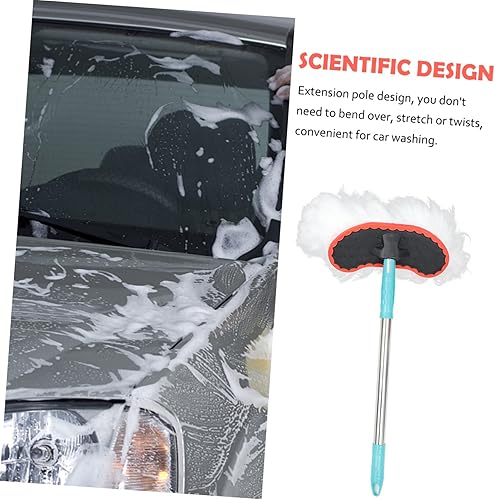 Miniatura 4 de SOLUSTRE 2 unids trapeador telescópico sistema de limpieza de piso fregona microfibra limpieza coche fregona coche limpieza coche cepillo cepillo