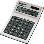 Victor 99901 TUFFCALC 12 Digit Water & Shock Resistant Desktop Calculator with Tax Keys, White & Gray