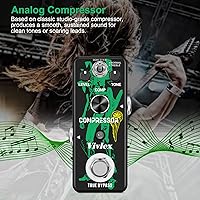 Vista 3 de LEF-333 Pedal de compresor mini analógico de efectos de compresión Pedal Stompbox para guitarra eléctrica Bajo True Bypass Pedal Compressor