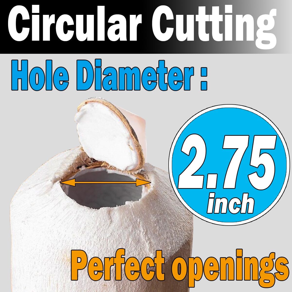 TXMACHINE® coconut openers full automatic coconut hole cutter 15-20 sec/pcs cutting machine for 4.3~6.29 inch Coconut diameter (2.75'' Hole diameter, 110V/50HZ)