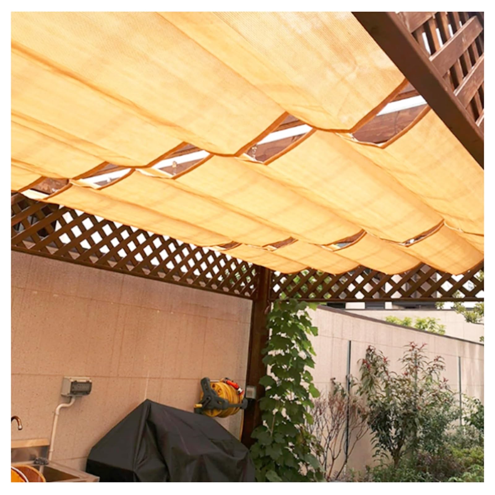 Voile d'ombrage pour patio extérieur coulissant contre l'effet de serre