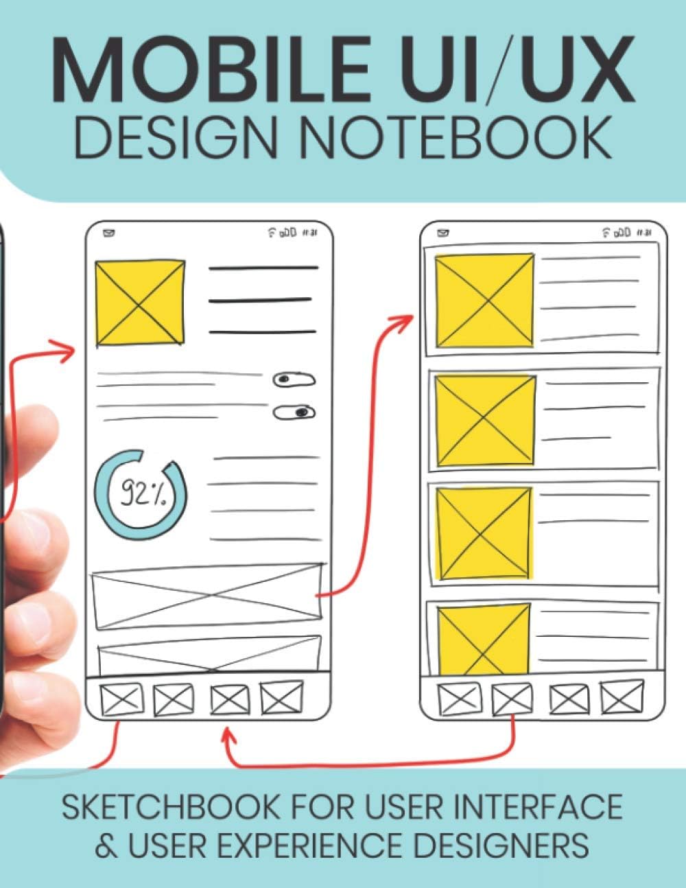 Mobile UI / UX Design Notebook: UX Stencils and Wireframes for User Interface and User Experience Designers