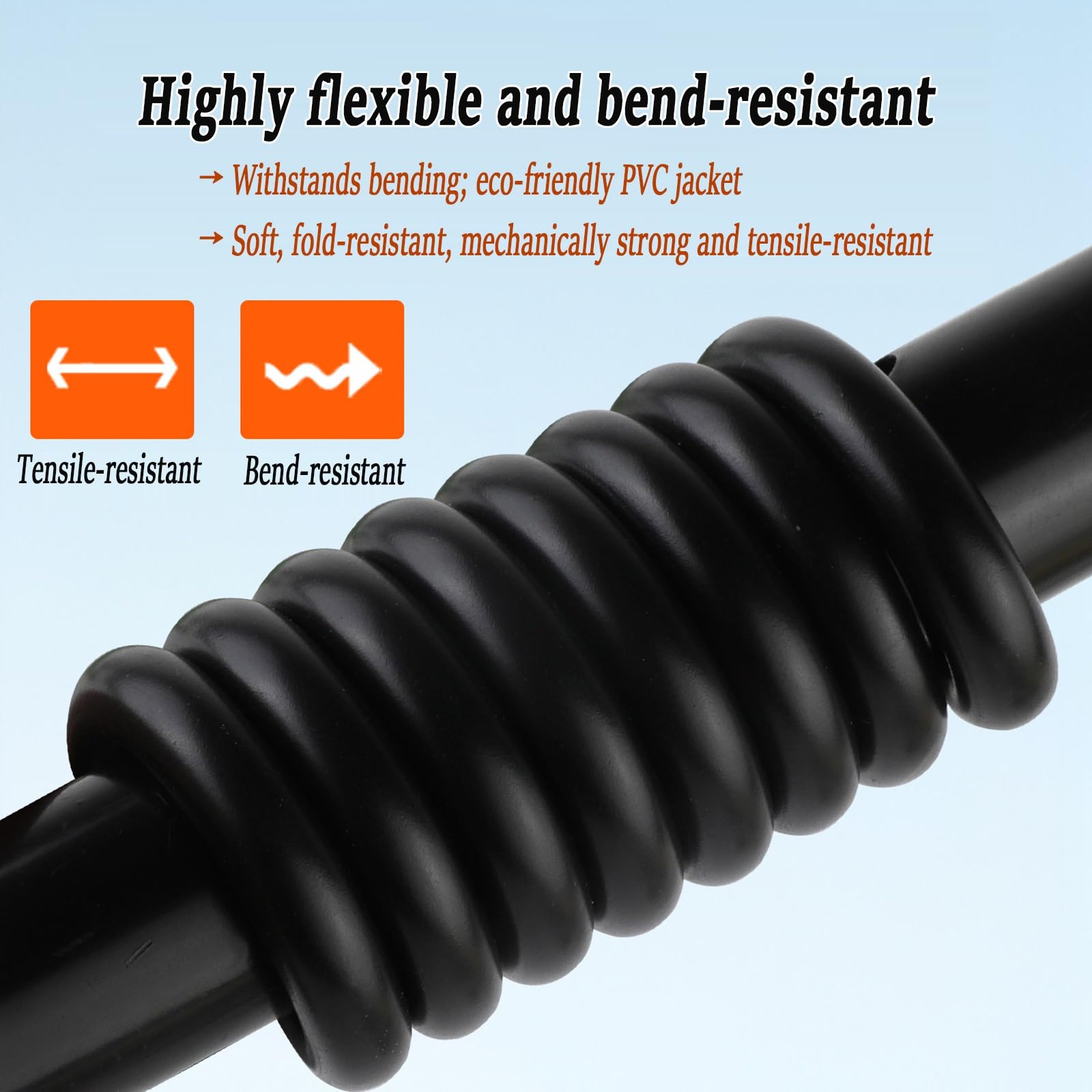 Cable Flexible De Cobre 18/2AWG, 320FT, Con Aislamiento De PVC, 300/500 V(2.5 mm²(14AWG))