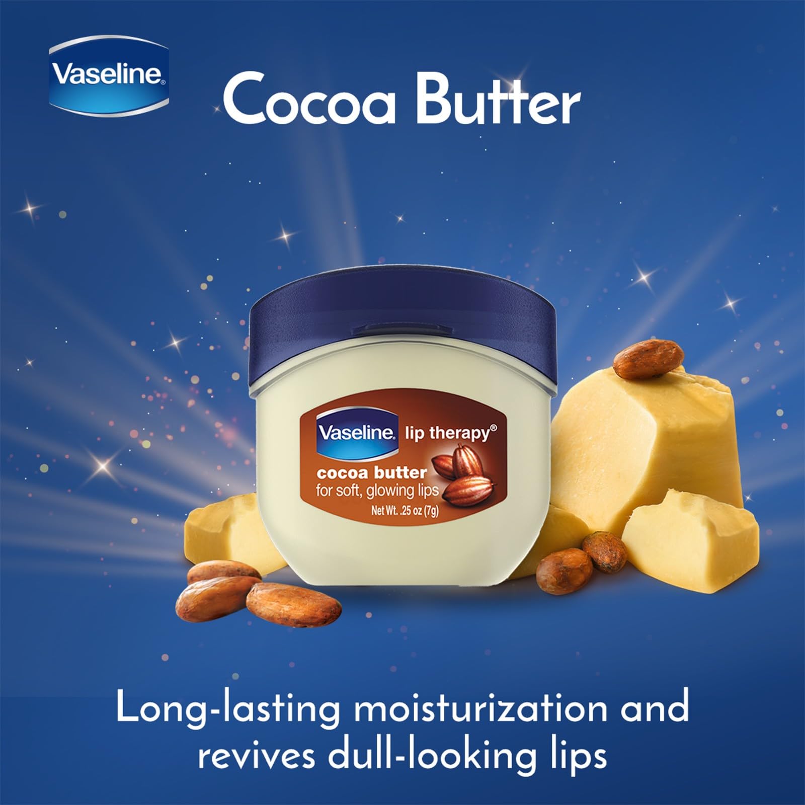 Vaseline Lip Therapy | Balsamo idratante per le labbra | Set di 4 balsami | Rosy, Crème Brûlée, Original, Cocoa Butter (Set di 4 balsami)