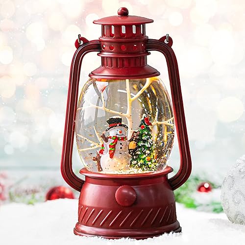 Miniatura 11 de Grandes Globos de Nieve de Navidad, Linternas de Navidad, 11.5" Globos de Nieve Eléctricos Iluminados con 8 Canciones, Temporizador de 6H, Doble